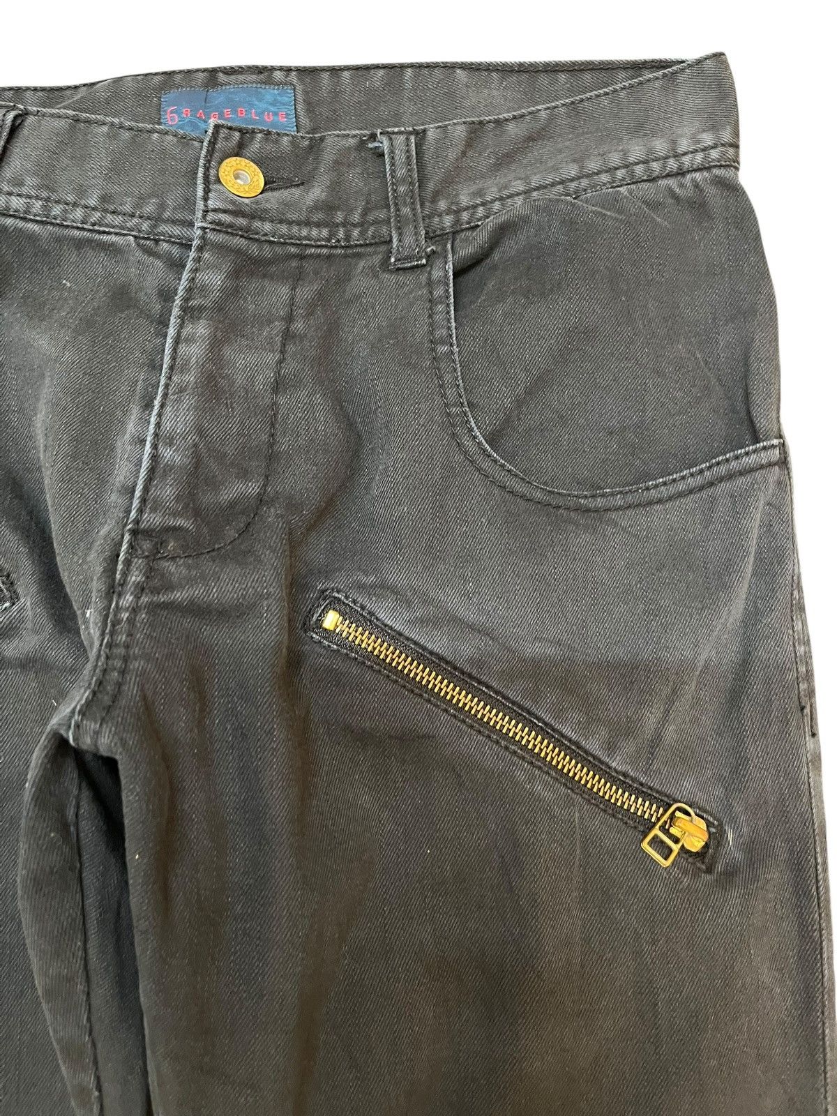 RAGEBLUE × Vintage Vintage Rageblue Dark Black Zipper Detail Punk Denim Size US 30 / EU 46 - 6 Thumbnail