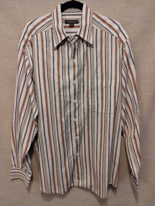 Ermenegildo Zegna Vintage Italian Made 100% Cotton striped Long Sleeve ...