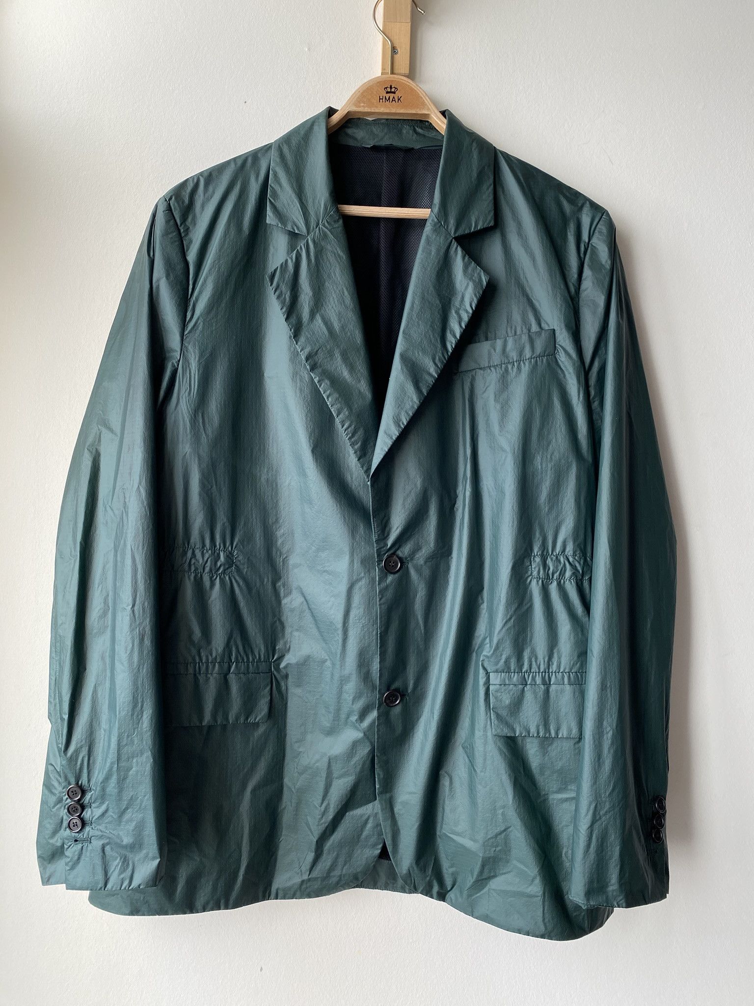 Acne Studios $590 - 50/L - Nylon Rip Suit Jacket - Green Size US L / EU 52-54 / 3 - 6 Thumbnail