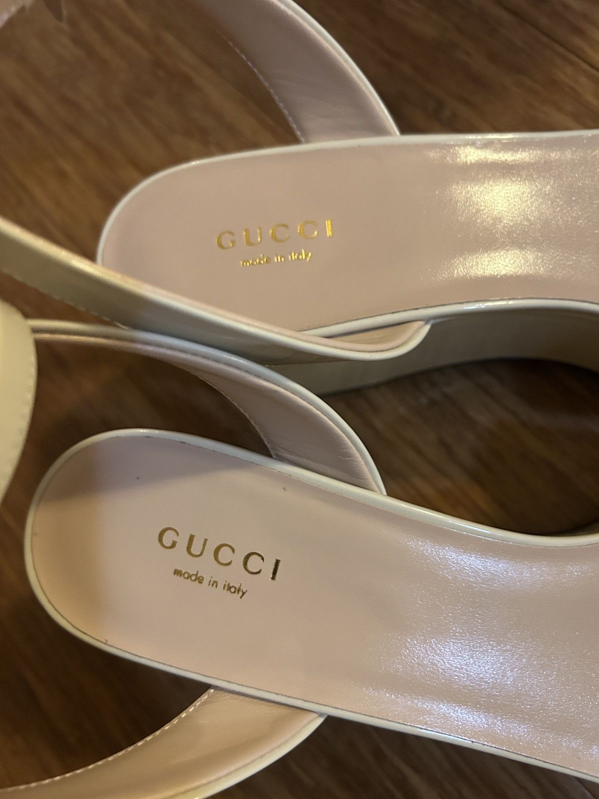 Gucci Gucci Horsebit Leather One Strap Sandals 7.5cm Ivory Size US 10 / IT 40 - 8 Thumbnail