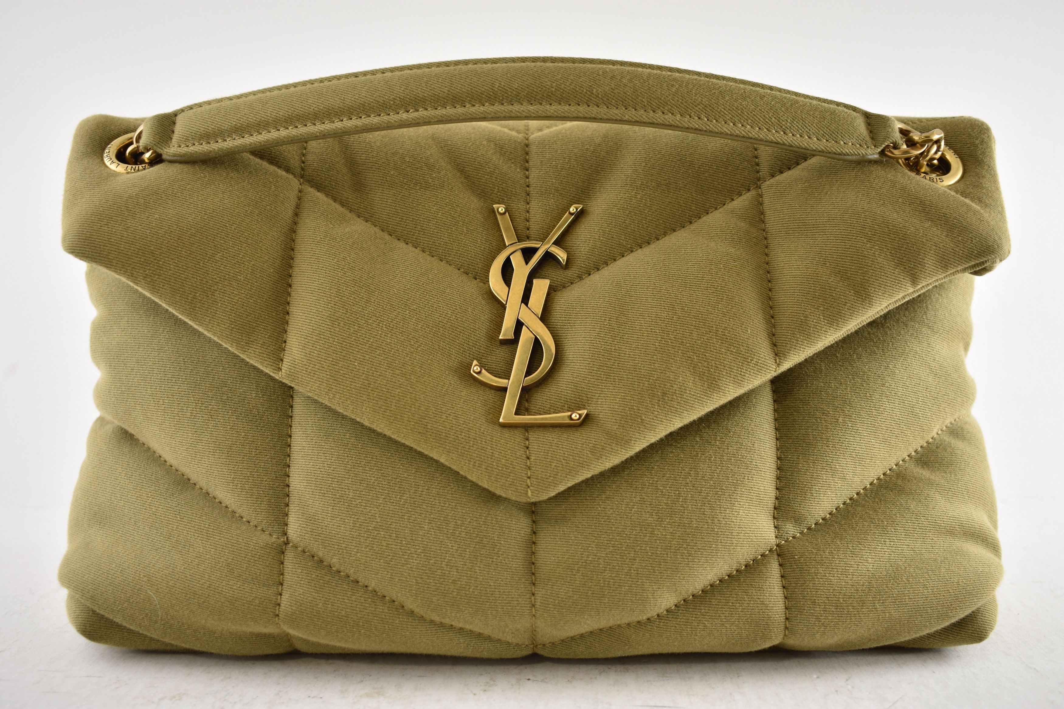 Saint Laurent Paris Saint Laurent Small Puffer Chain Fir Gold YSL Crossbody Bag Size ONE SIZE - 2 Thumbnail