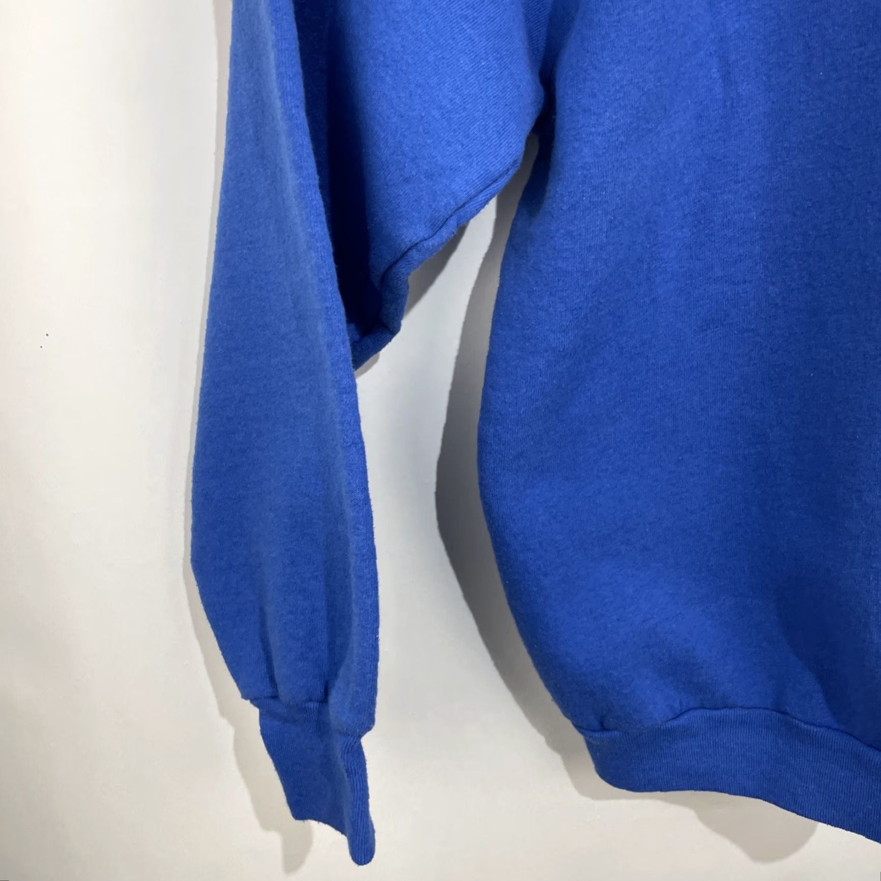Fruit Of The Loom VINTAGE Fruit of the Loom Sweatshirt Crewneck Blue XL Men Pullover Fleece Heavyweight 90s 80s Blank Size US XL / EU 56 / 4 - 6 Thumbnail