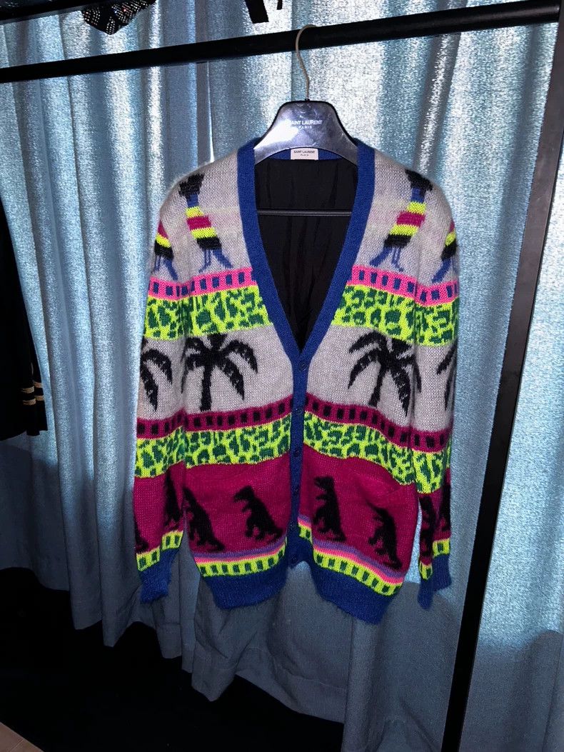 Yves Saint Laurent Saint Laurent 16 SS Coconut Dinosaur Cardigan shirt 2501-N Size US XS / EU 42 / 0 - 1 Thumbnail