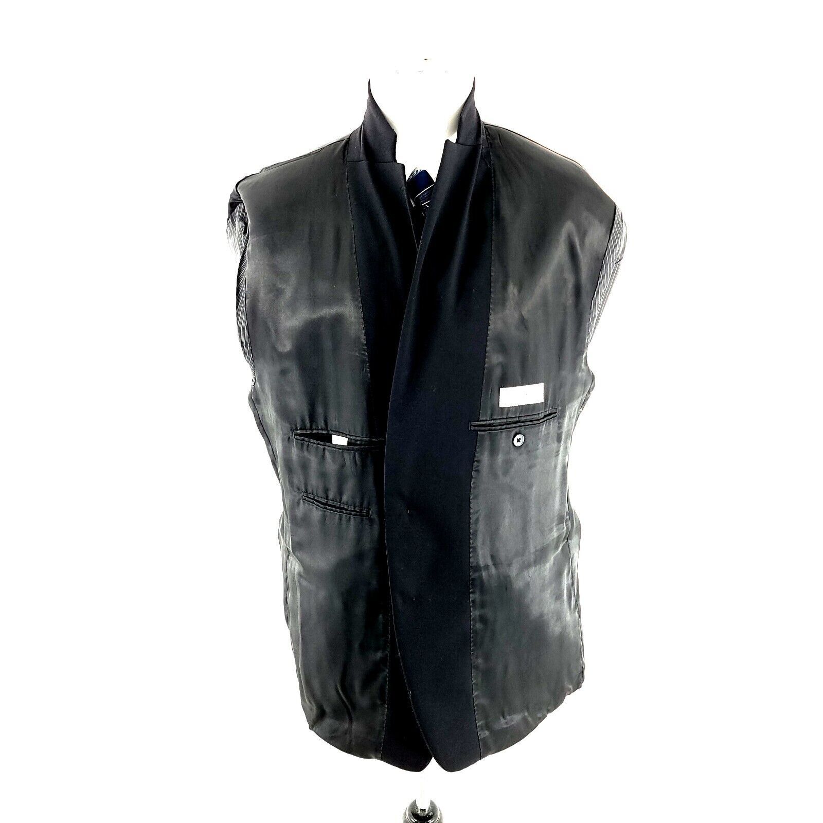 Calvin Klein Calvin Klein Wool 2 Button Blazer 42R Black Tagged 46R Has B Size 42R - 9 Thumbnail