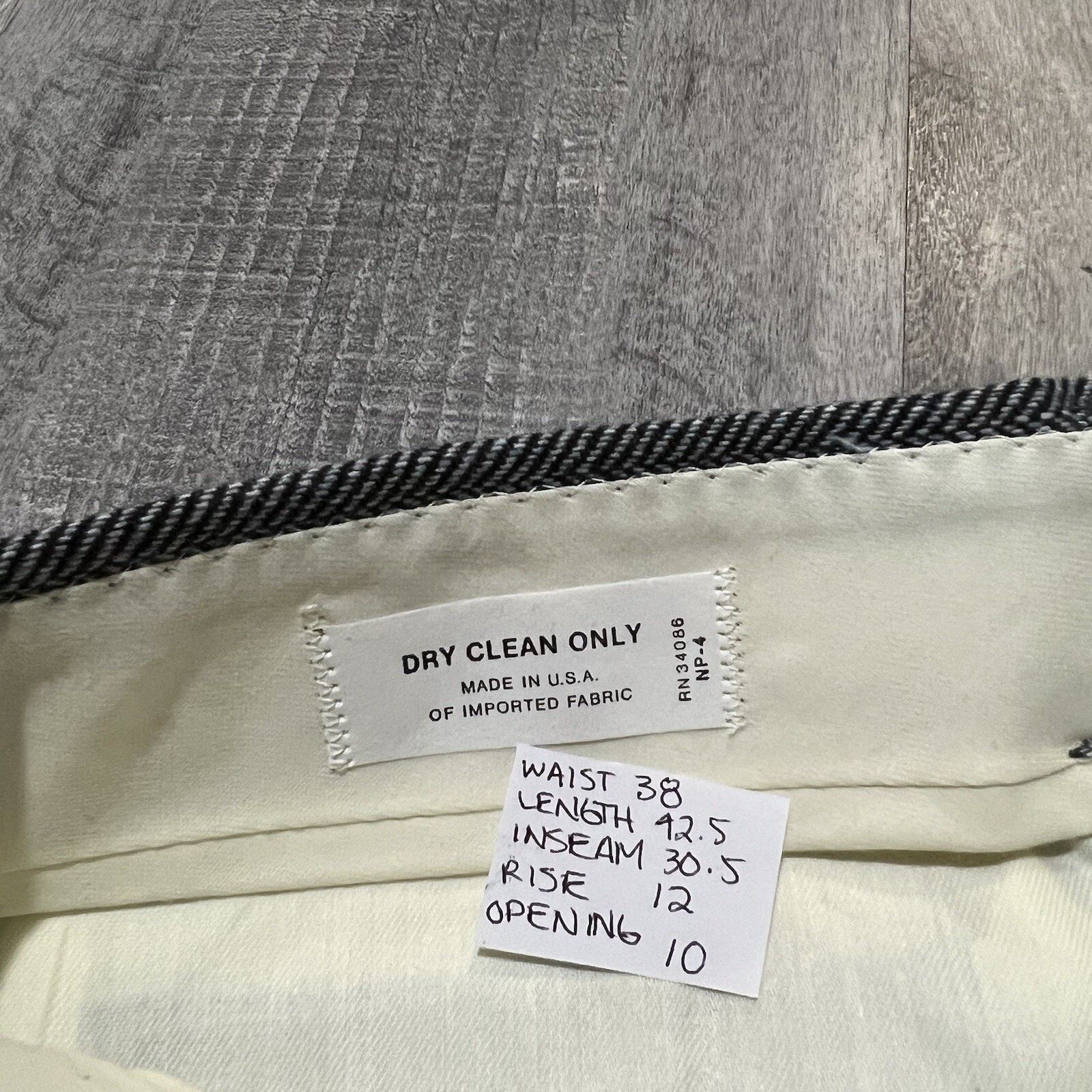 Blair VTG Blair Pants Wool Blend Grey Herringbone 70s Trouser NWT Size US 38 / EU 54 - 6 Thumbnail