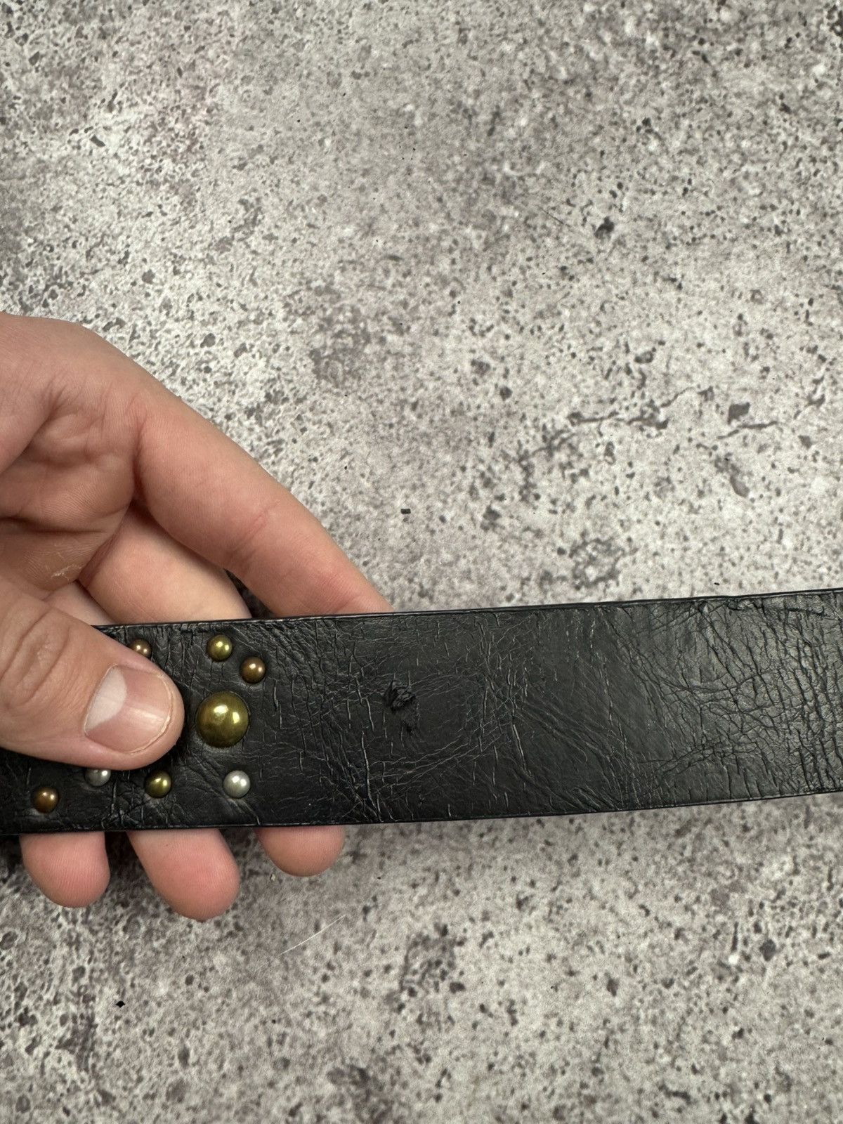 Japanese Brand 00’s NUMBER NINE STYLE STUDDED PEARL RARE Y2K BELT VINTAGE Size ONE SIZE - 7 Thumbnail