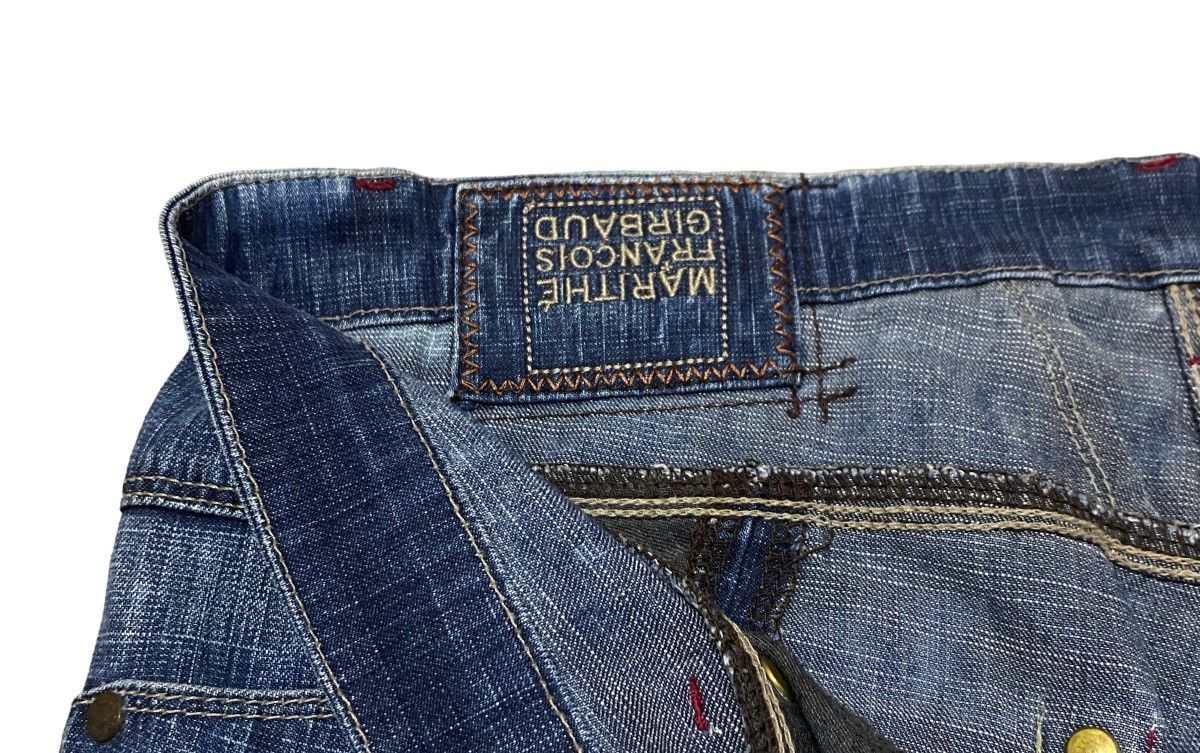 If Six Was Nine Vintage Marithe Francios Girbaud Flared Bleach Jeans 1990s Size US 34 / EU 50 - 6 Thumbnail