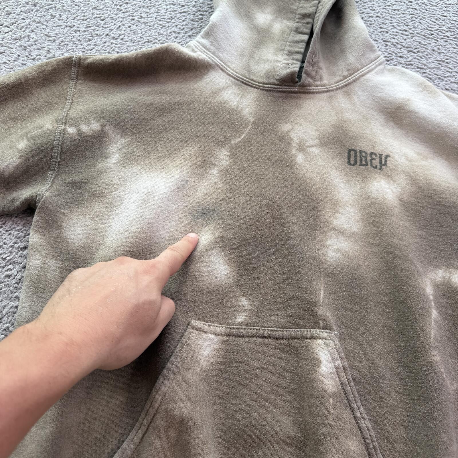 Other Obey Make Art Not War Bleached Hoodie Brown Sweatshirt S Size US S / EU 44-46 / 1 - 6 Thumbnail