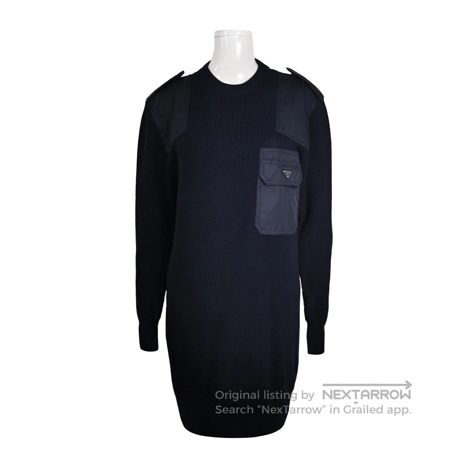 Prada Prada Wool Crewneck Long Sleeve Dress . Size S / US 4 / IT 40 - 1 Thumbnail