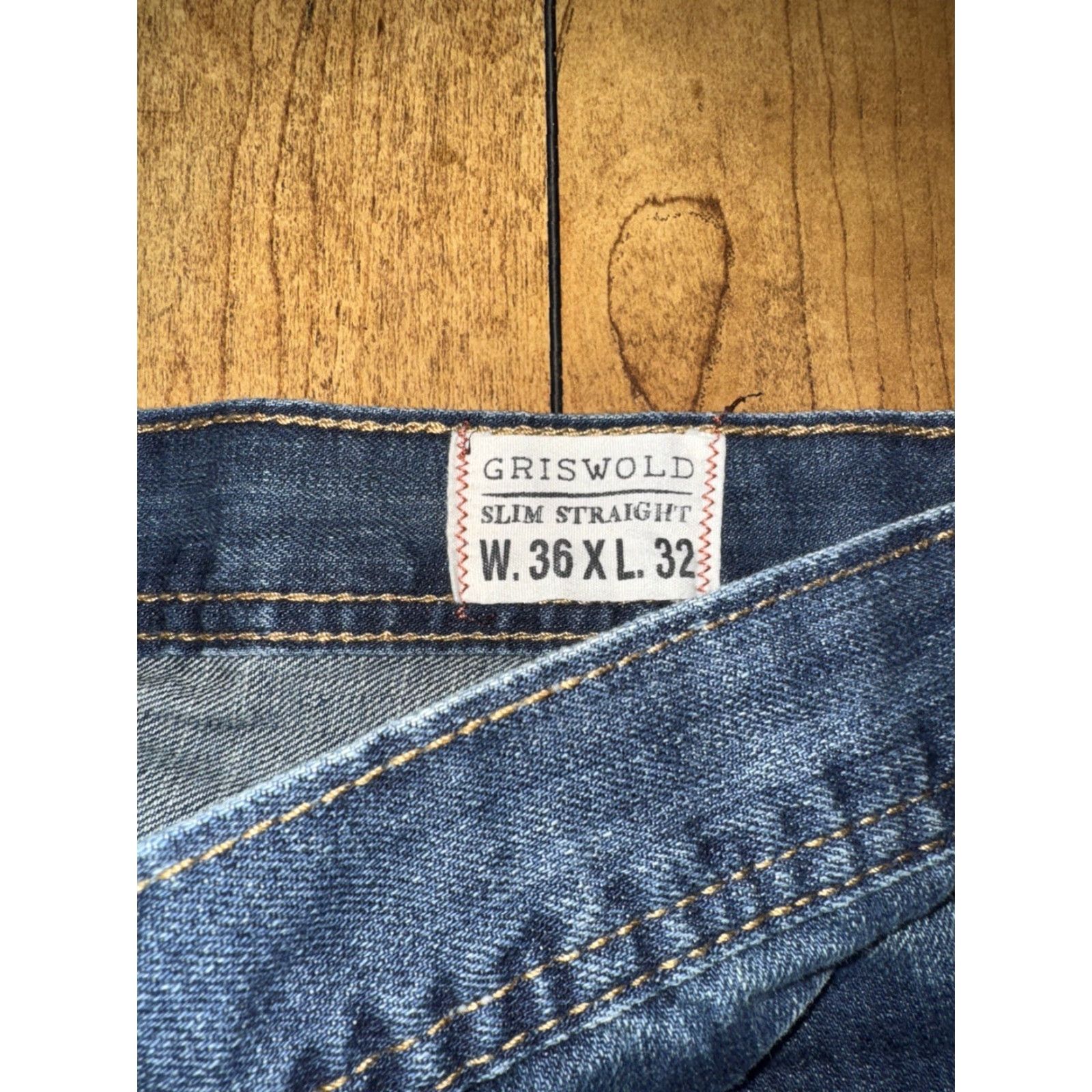 Denime TK Axel Jeans Slim Straight Blue 36x32 Men Regular Denim 100% Cotton Size US 36 / EU 52 - 5 Thumbnail