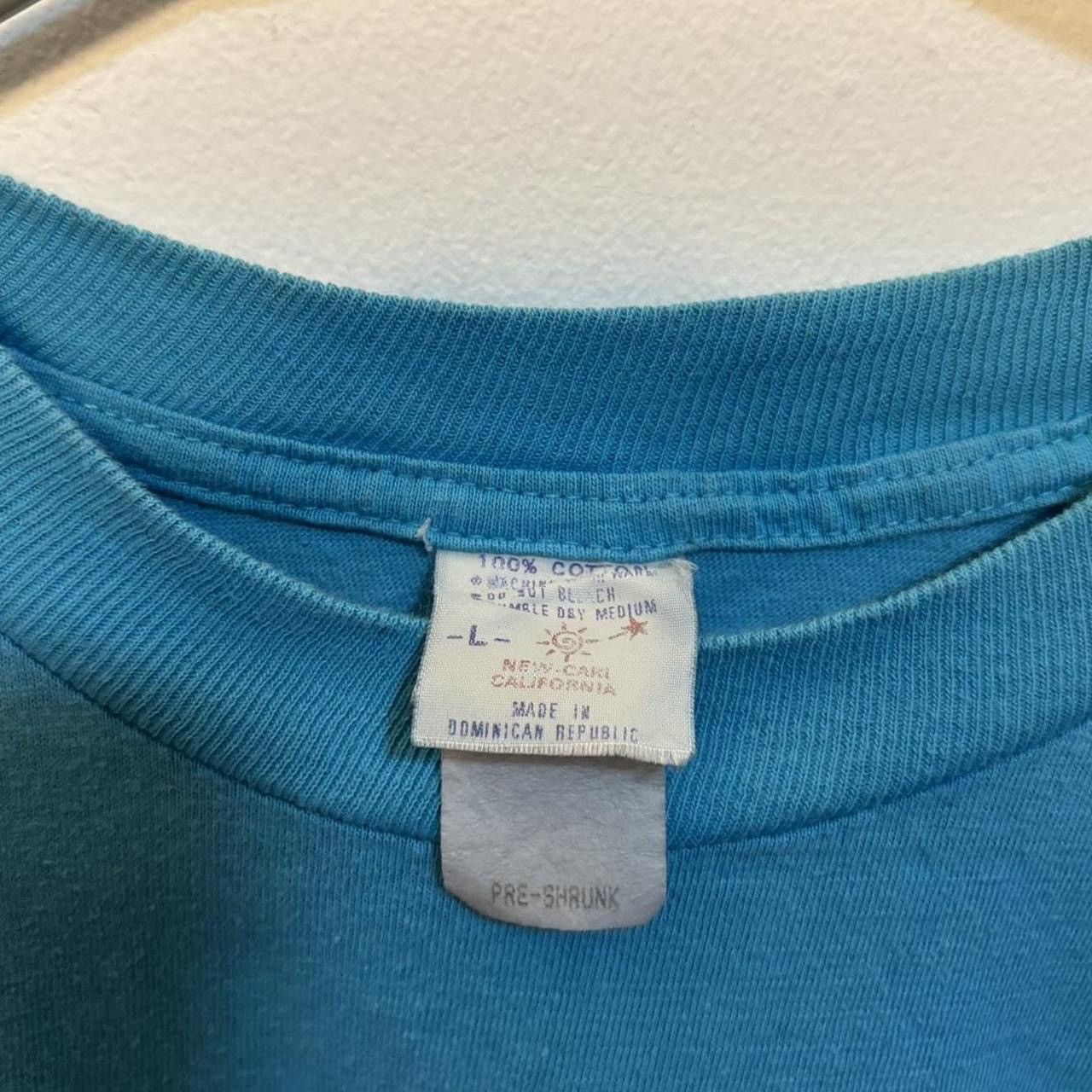 Vintage Vintage 80s Aqua Blue Our Lady Of Gaudalope T-Shirt Size US L / EU 52-54 / 3 - 3 Thumbnail