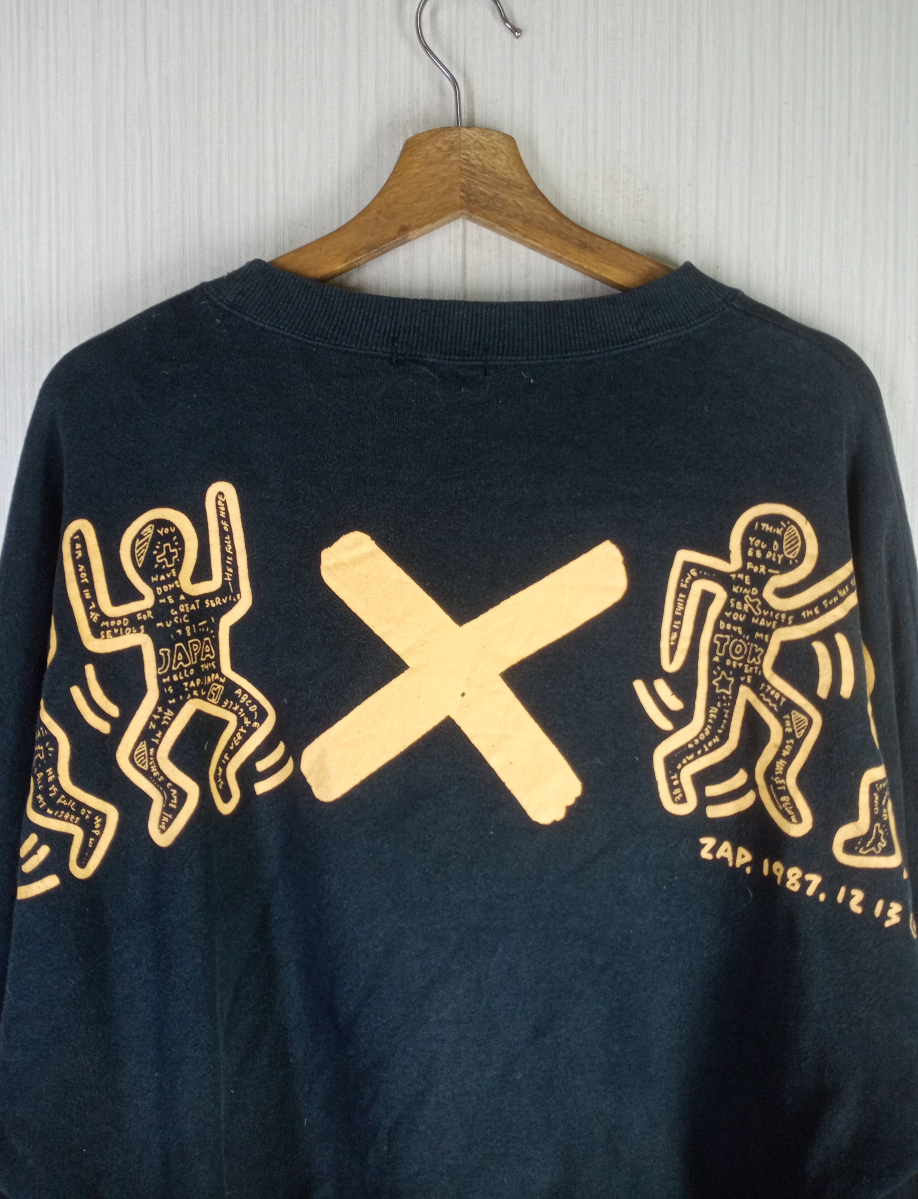 Keith Haring Rare Vintage 90s Keith Haring Zap Japan Co.Ltd Sweatshirt Size M / US 6-8 / IT 42-44 - 2 Thumbnail