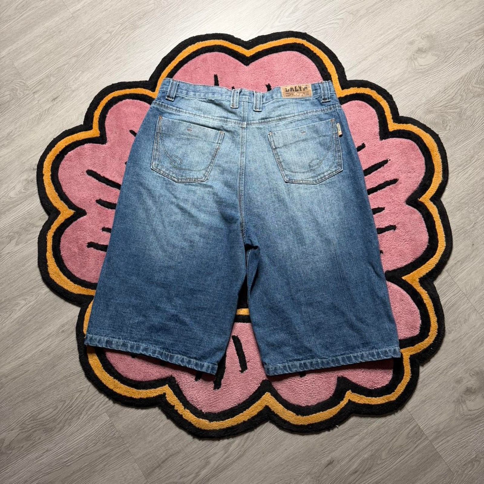 Vintage Vintage Y2K Brooklyn Express Baggy Loose Denim Jean Short Size US 36 / EU 52 - 7 Thumbnail