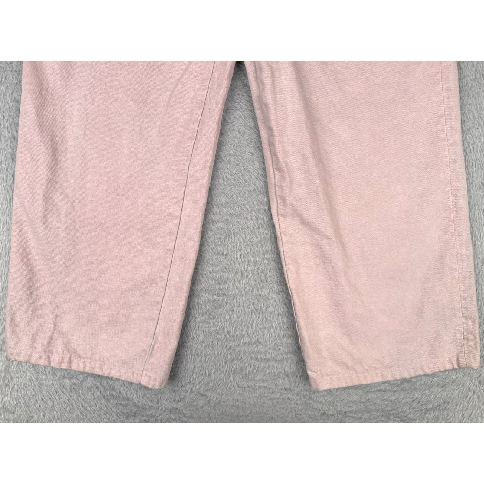 Zara Zara Jeans Womens Pink Denim Wide Leg High Rise Cotton Zip Fly 26x26 4 Size 27" / US 4 / IT 40 - 2 Thumbnail
