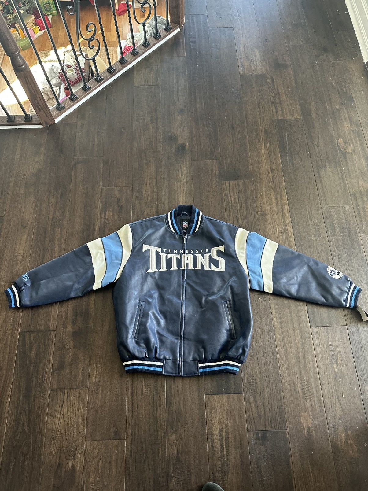 NFL 2008 vintage Tennessee titans leather bomber jacket Size US XXL / EU 58 / 5 - 1 Thumbnail