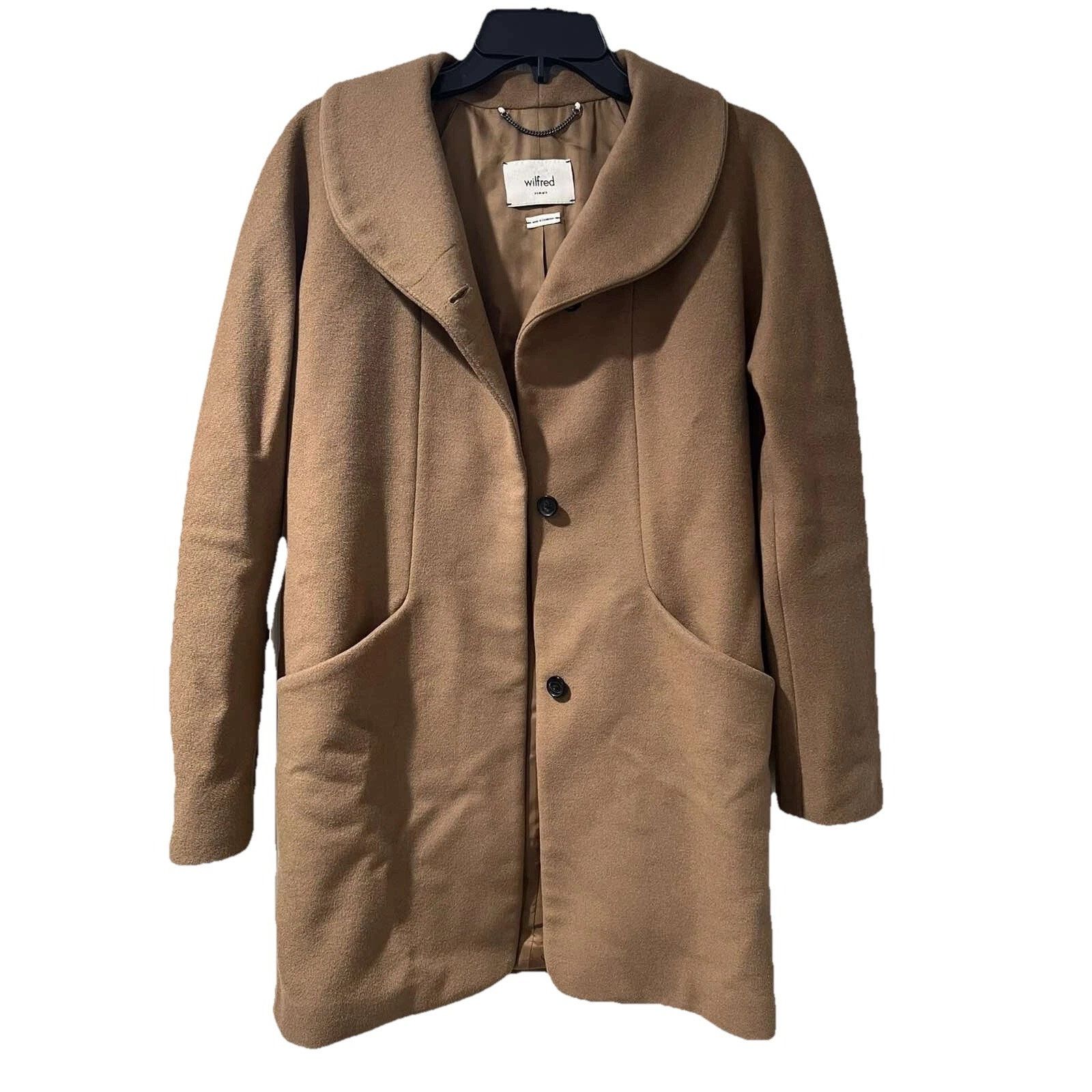 Aritzia Aritzia Wilfre Coat Brown Camel Size X-Small A001712 Size XS / US 0-2 / IT 36-38 - 1 Thumbnail