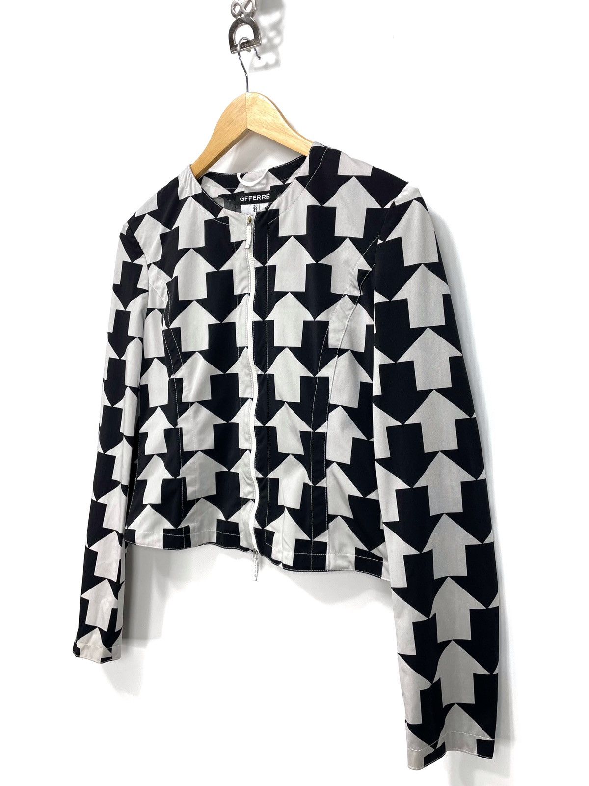 Gianfranco Ferre Gianfranco Ferré – GF Ferré Vintage Geometric Zip Jacket Size M / US 6-8 / IT 42-44 - 7 Thumbnail