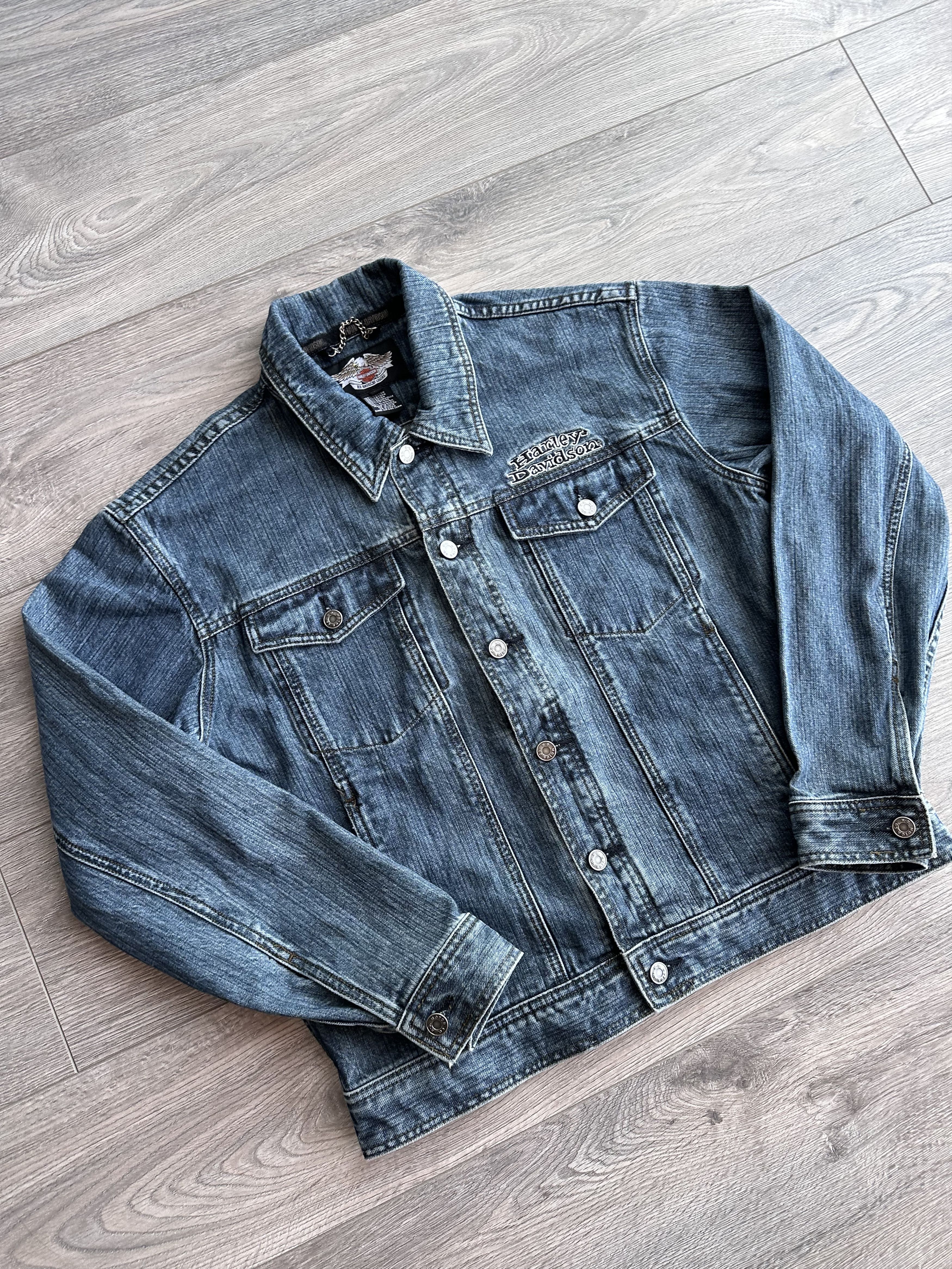 Harley Davidson Harley Davidson Vintage Jeans Jacket Size US M / EU 48-50 / 2 - 2 Thumbnail