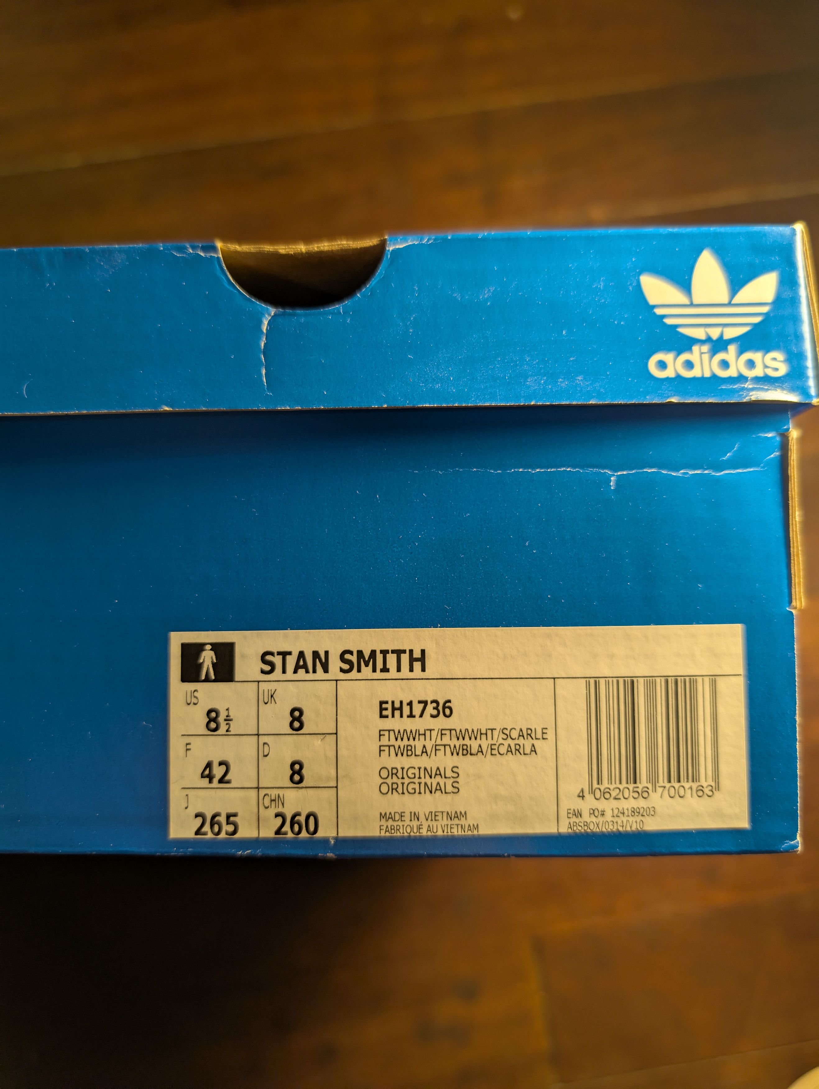 Adidas Stan Smith 'Valentine's Day Red' (2020) UK 8 Size US 8.5 / EU 41-42 - 7 Thumbnail