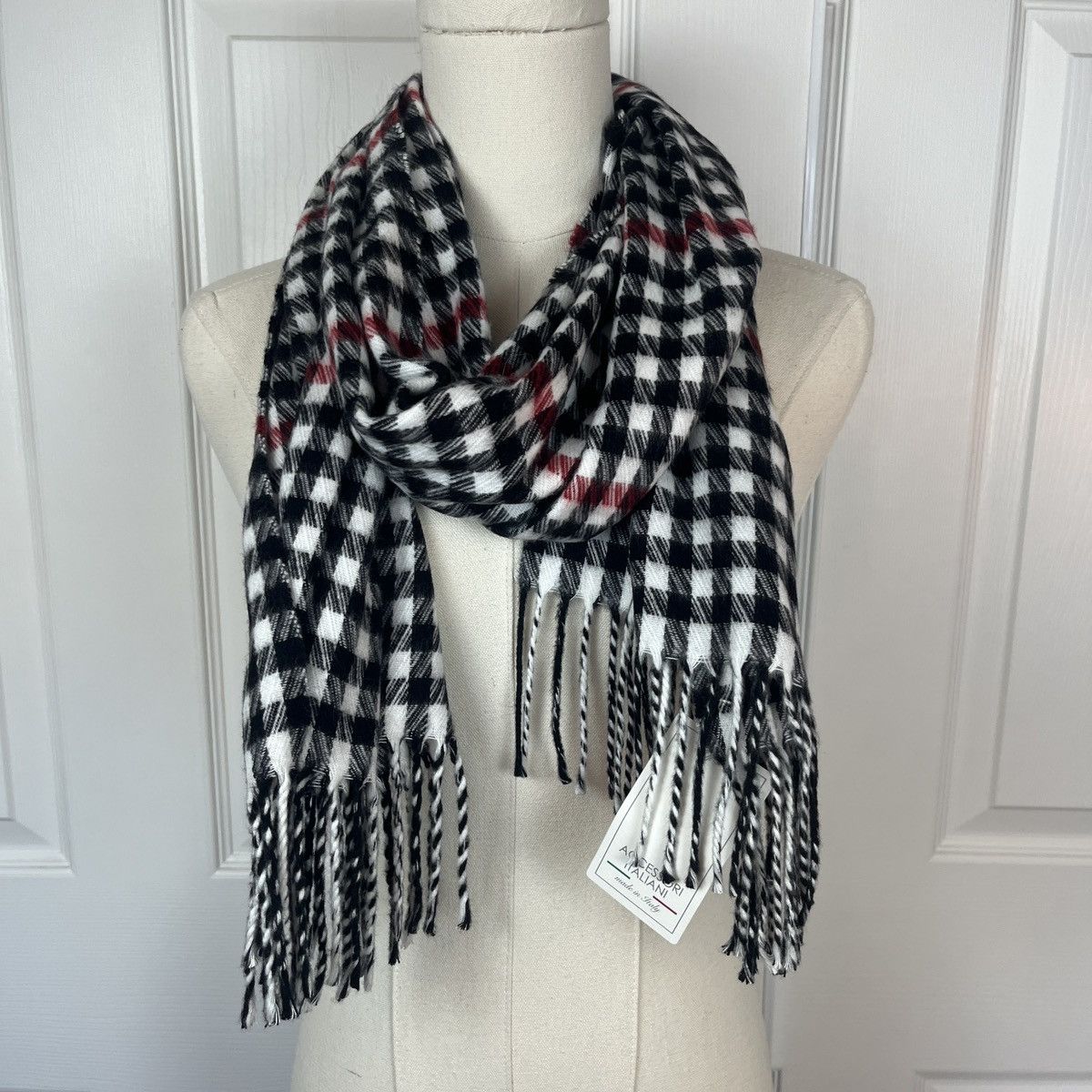 Other Accessori Italiani plaid fringe scarf Size ONE SIZE - 1 Thumbnail