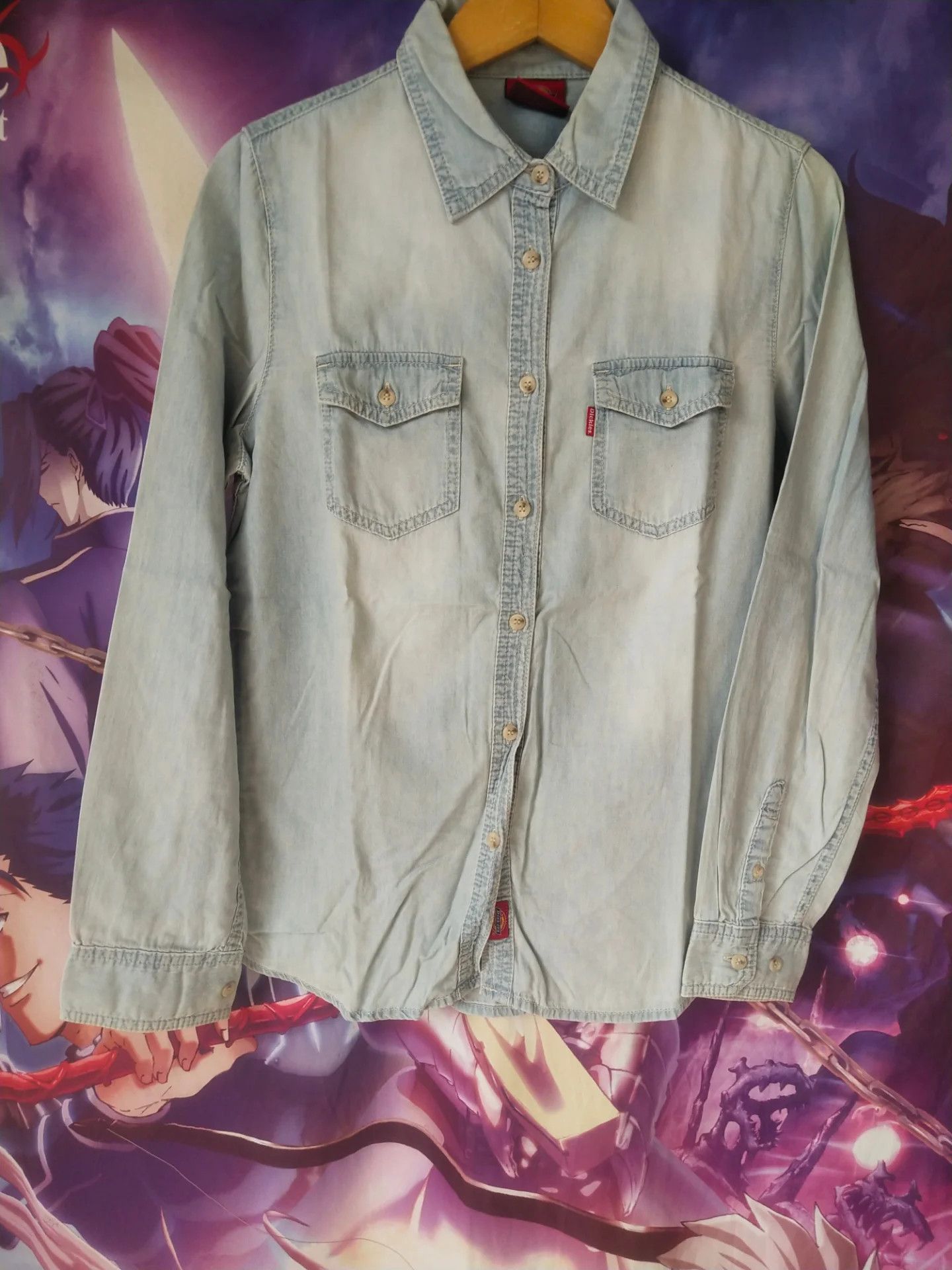 Dickies Dickies Faded Blue Denim Shirt Size S / US 4 / IT 40 - 1 Thumbnail