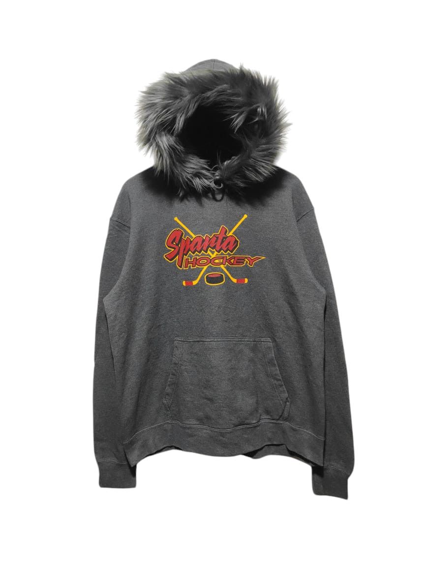 Spanta Hockey Fur Hoodie LGB Versace style