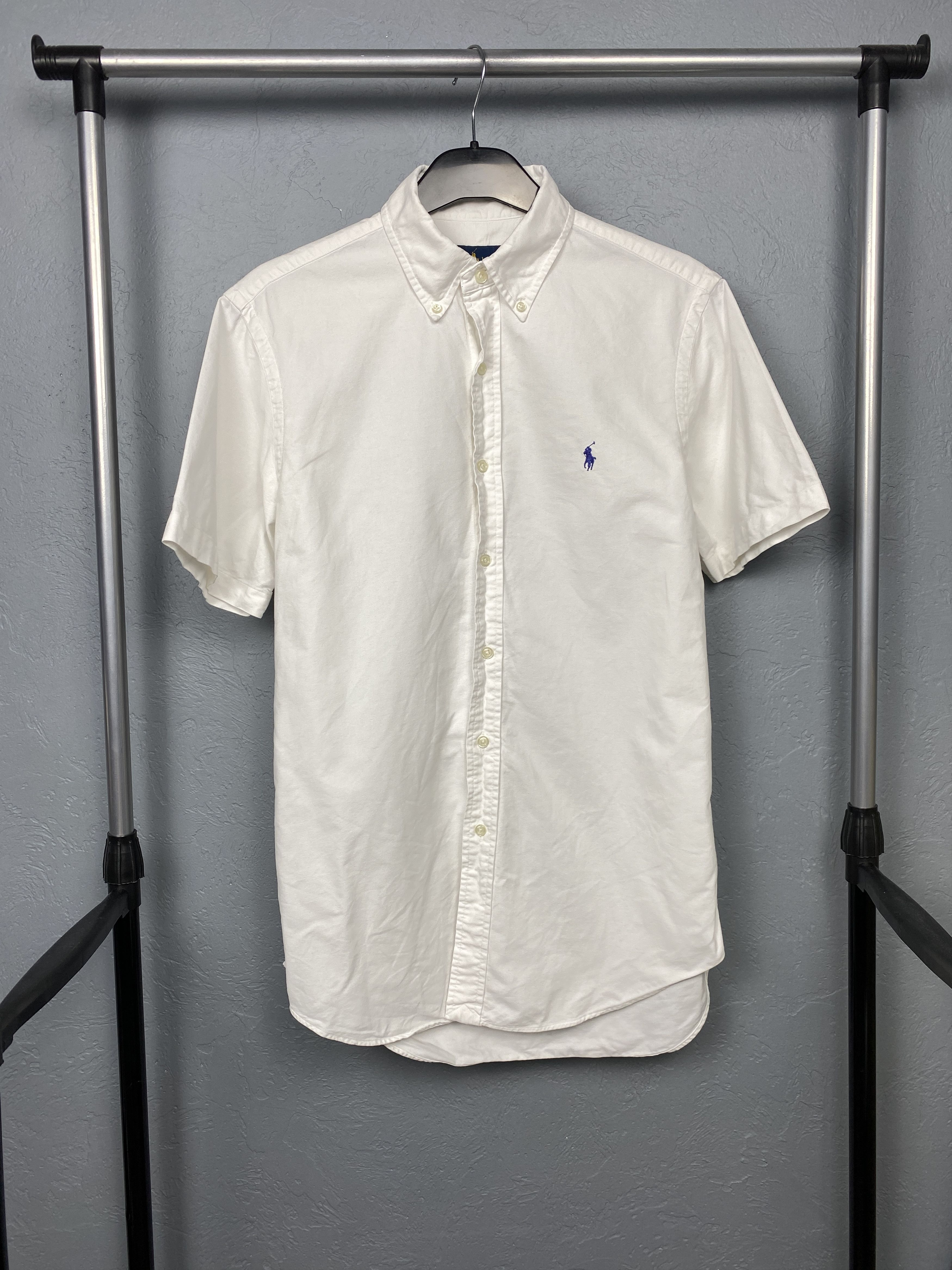 Polo Ralph Lauren Polo Ralph Lauren Vintage Mens White Short Sleeve Shirt Size US S / EU 44-46 / 1 - 1 Thumbnail