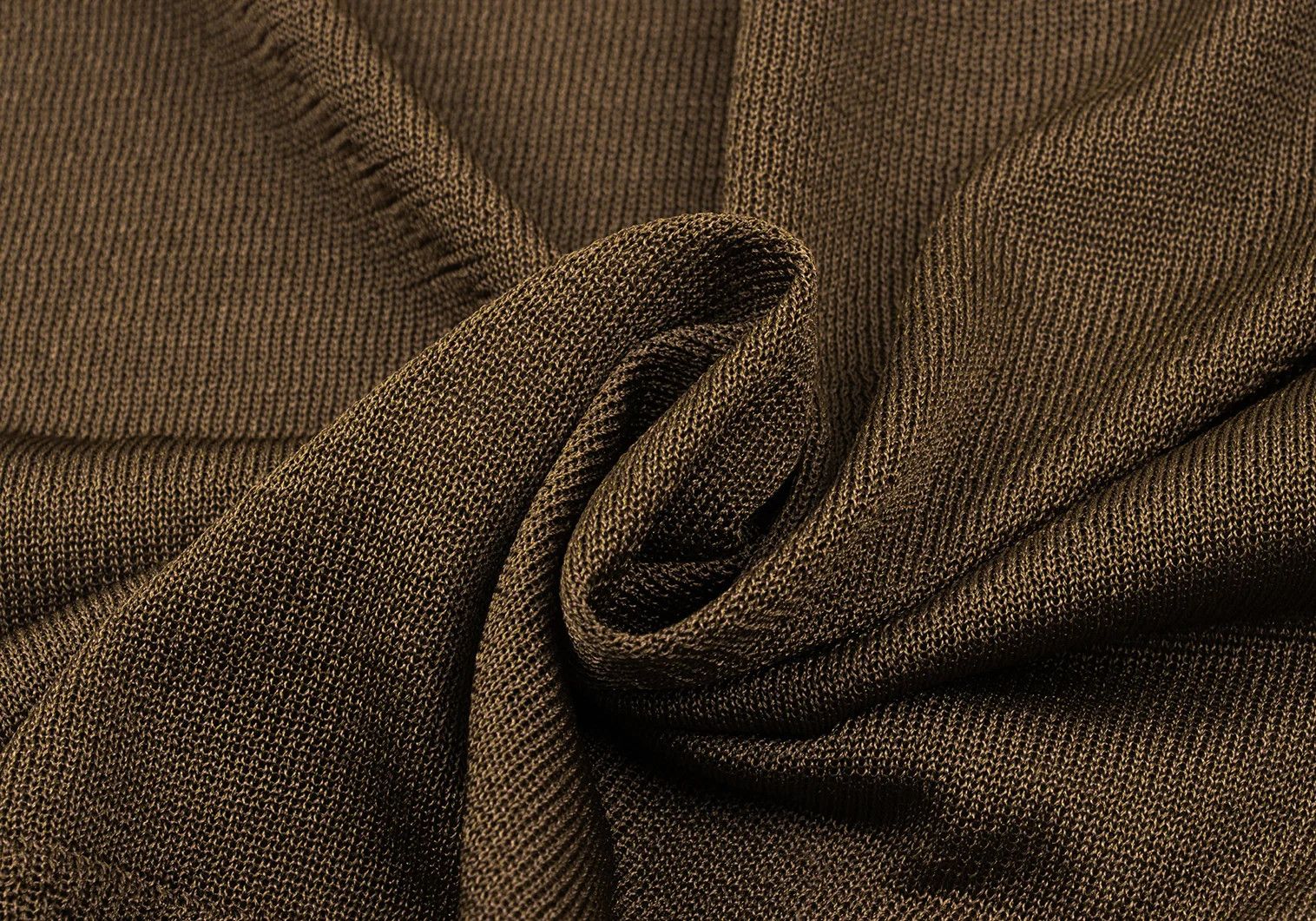 Comme des Garcons Homme Plus V-Neck Sheer Stretch Knit Sweater in Khaki, Size M Size US M / EU 48-50 / 2 - 13 Thumbnail