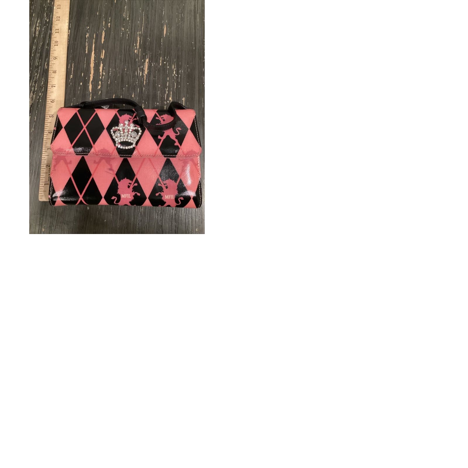 Vintage VINTAGE My Flat In London Jan Haedrich Medium Bag Pink Purse Quilted Canvas Adult Unisex 7.5 4 inches Everyday Size ONE SIZE - 9 Thumbnail