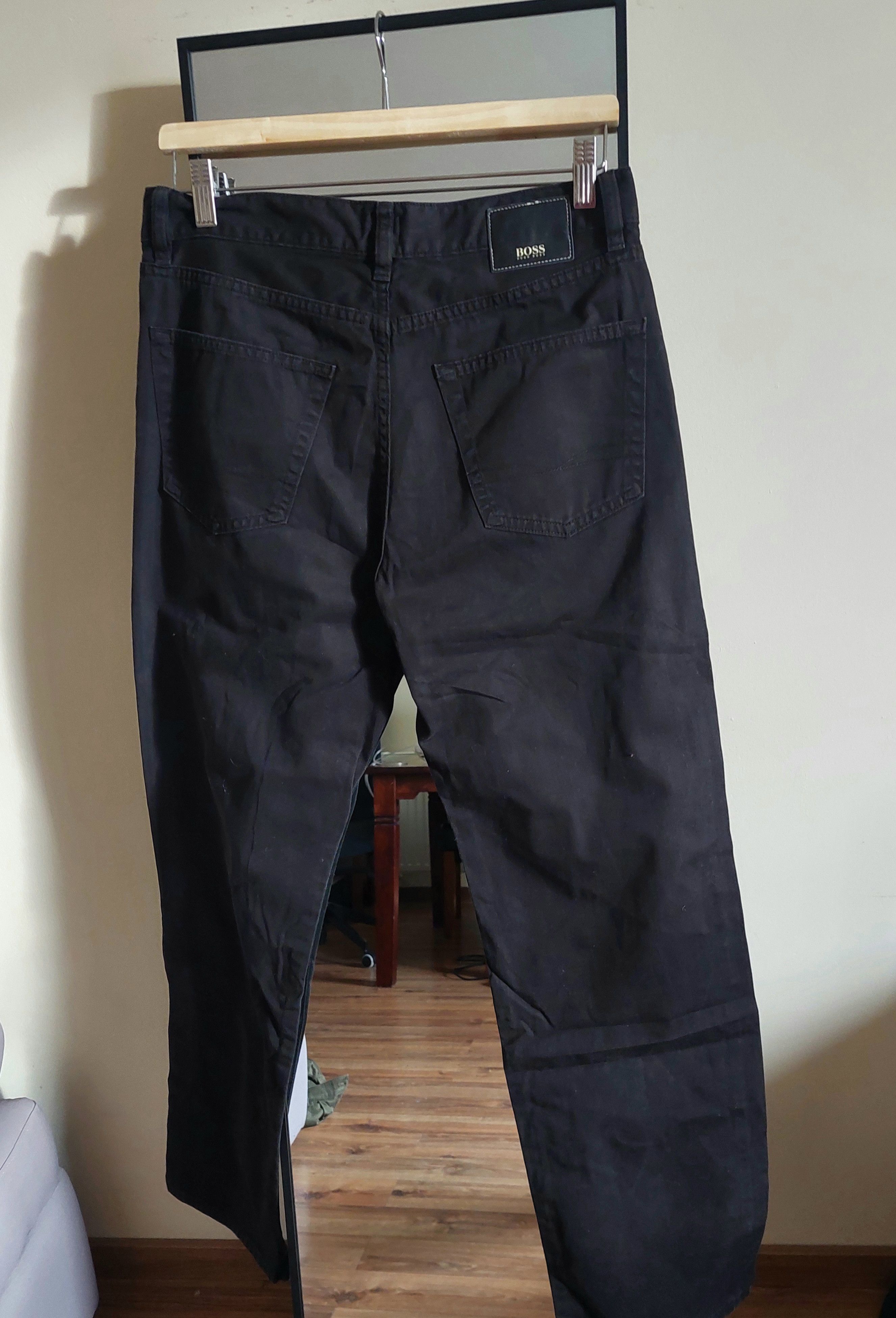 Hugo Boss Hugo Boss black denim trousers wide legs Size 27" / US 4 / IT 40 - 3 Thumbnail