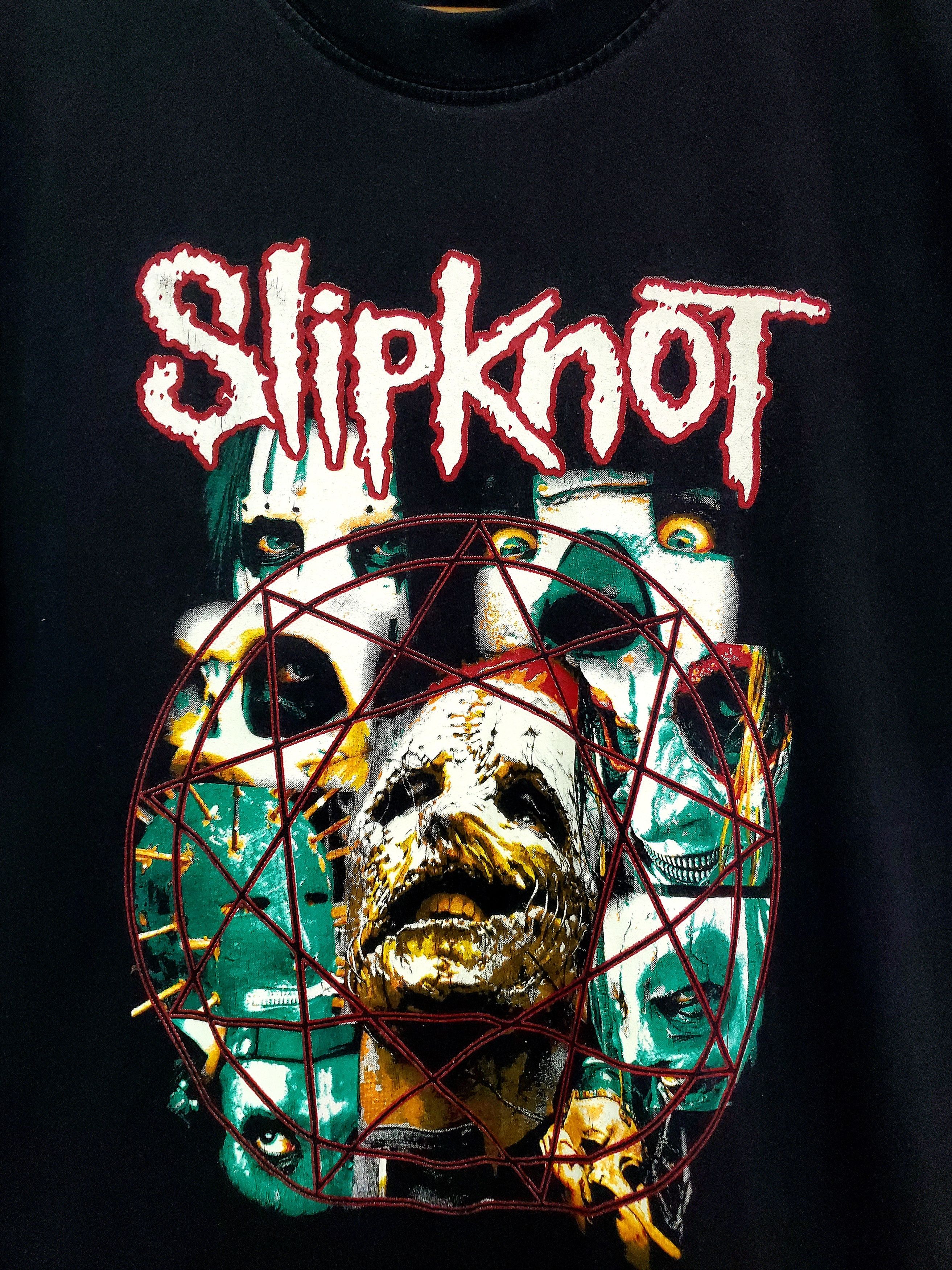Band Tees × Slipknot × Vintage Rare Vintage 90s Slipknot Masks Numetal Band Tee Y2K M Size US M / EU 48-50 / 2 - 2 Thumbnail