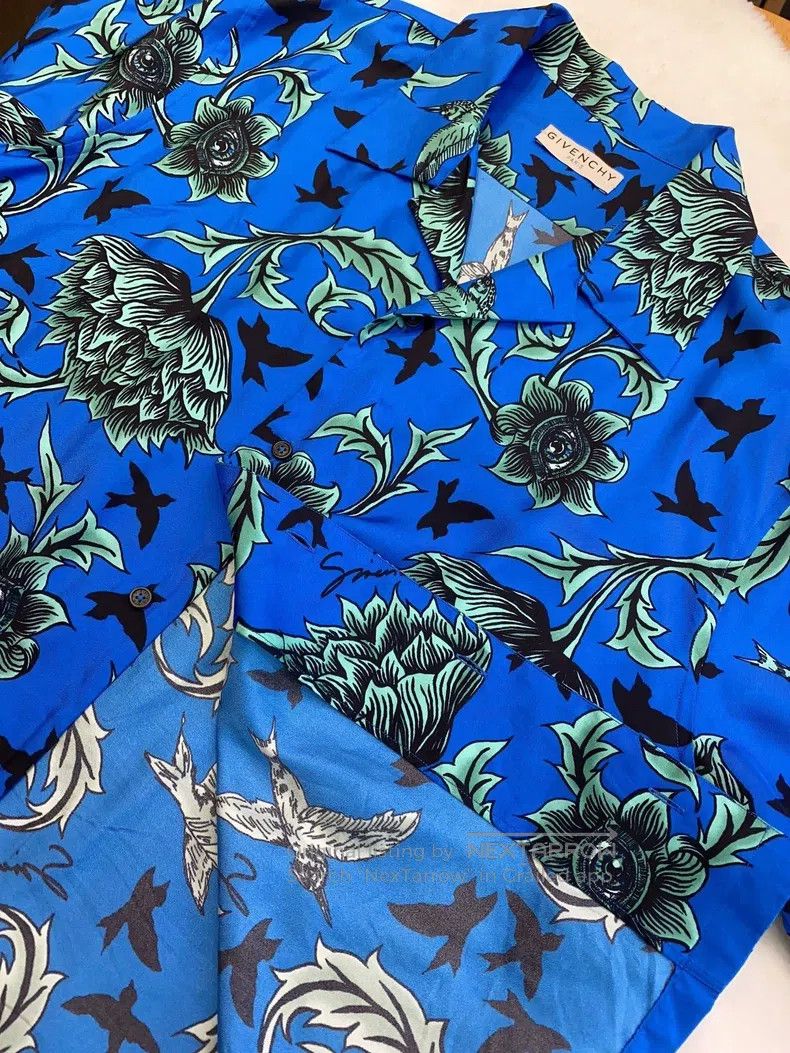Givenchy Givenchy Size39 Blue Hawaiian shirt short-sleeve (size 39) Size US M / EU 48-50 / 2 - 6 Thumbnail