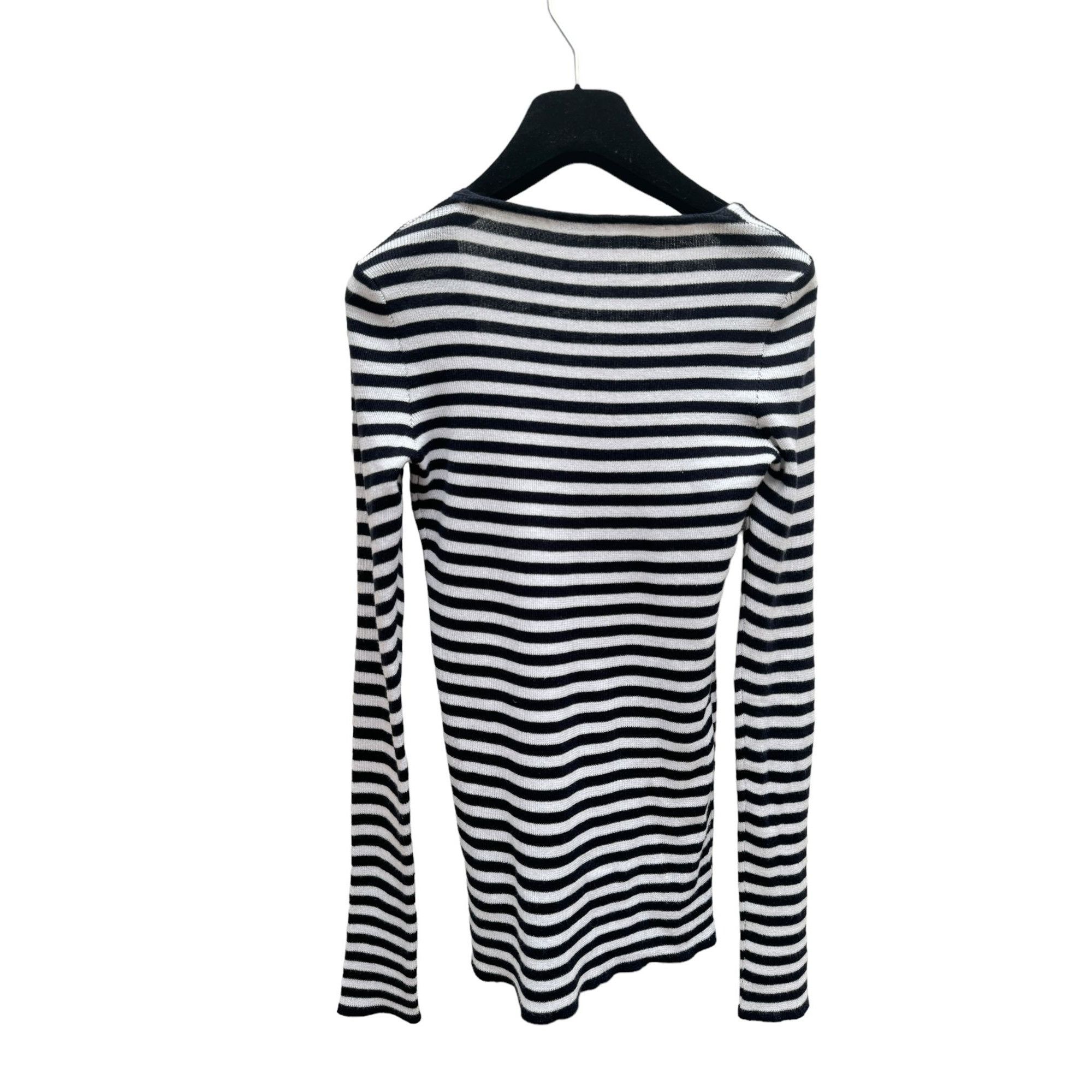 Miu Miu Navy White Striped Knit Size S / US 4 / IT 40 - 3 Thumbnail