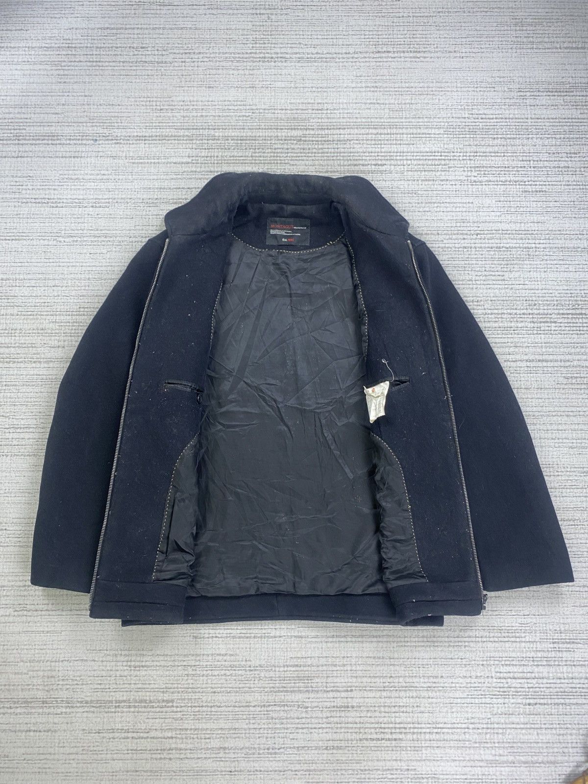 Japanese Brand × Montagut Vintage Montagut Embroidery Logo Wool Zipper Jacket Size US M / EU 48-50 / 2 - 6 Thumbnail