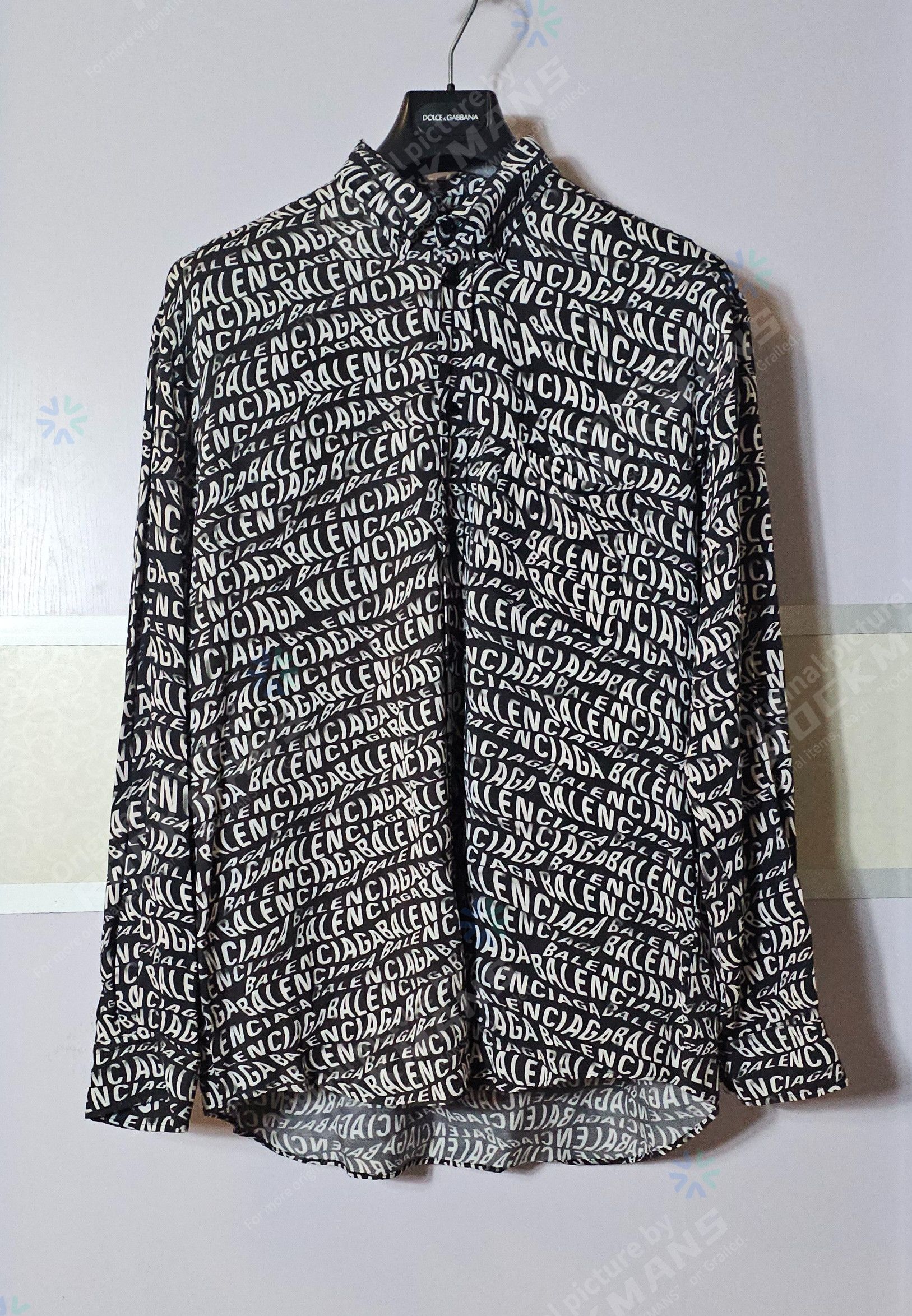 Balenciaga Balenciaga Unisex Oversize Full Printed Logo Shirt Size 38 Size US L / EU 52-54 / 3 - 1 Thumbnail