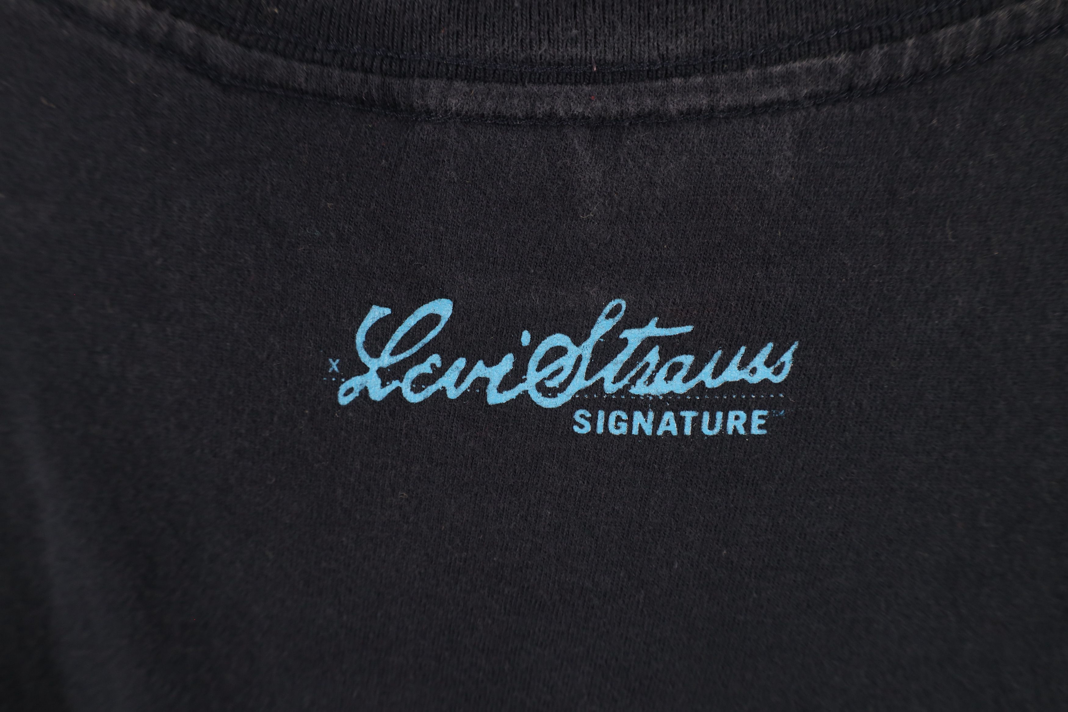 Levi's × Vintage Vintage Y2K 2003 Levis Spell Script T-Shirt Navy Blue Cotton Size US S / EU 44-46 / 1 - 7 Thumbnail