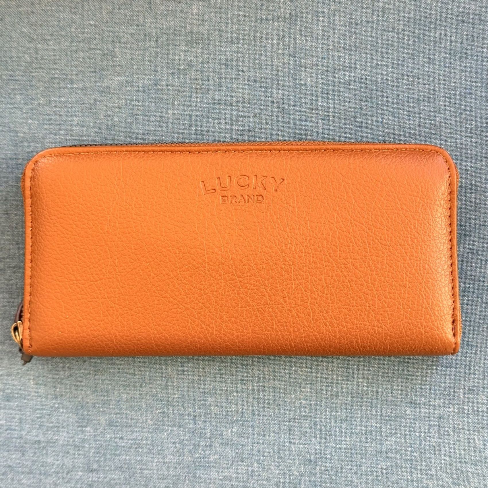 Lucky Brand Lucky Brand Wristlet Wallet Set Womens One Size Brown Leather Card Case Clover Size ONE SIZE - 4 Thumbnail