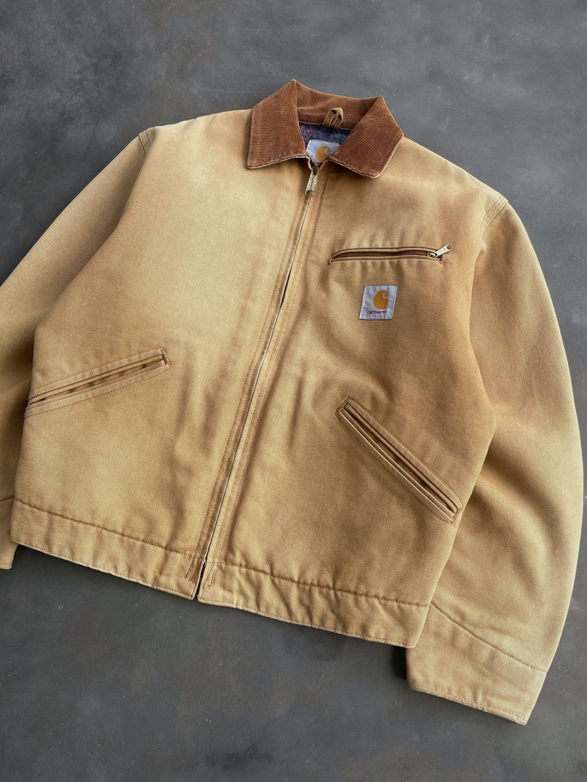 Carhartt 1990s FADED TAN VINTAGE CARHARTT DETROIT JACKET J01 BRN Size US M / EU 48-50 / 2 - 3 Thumbnail