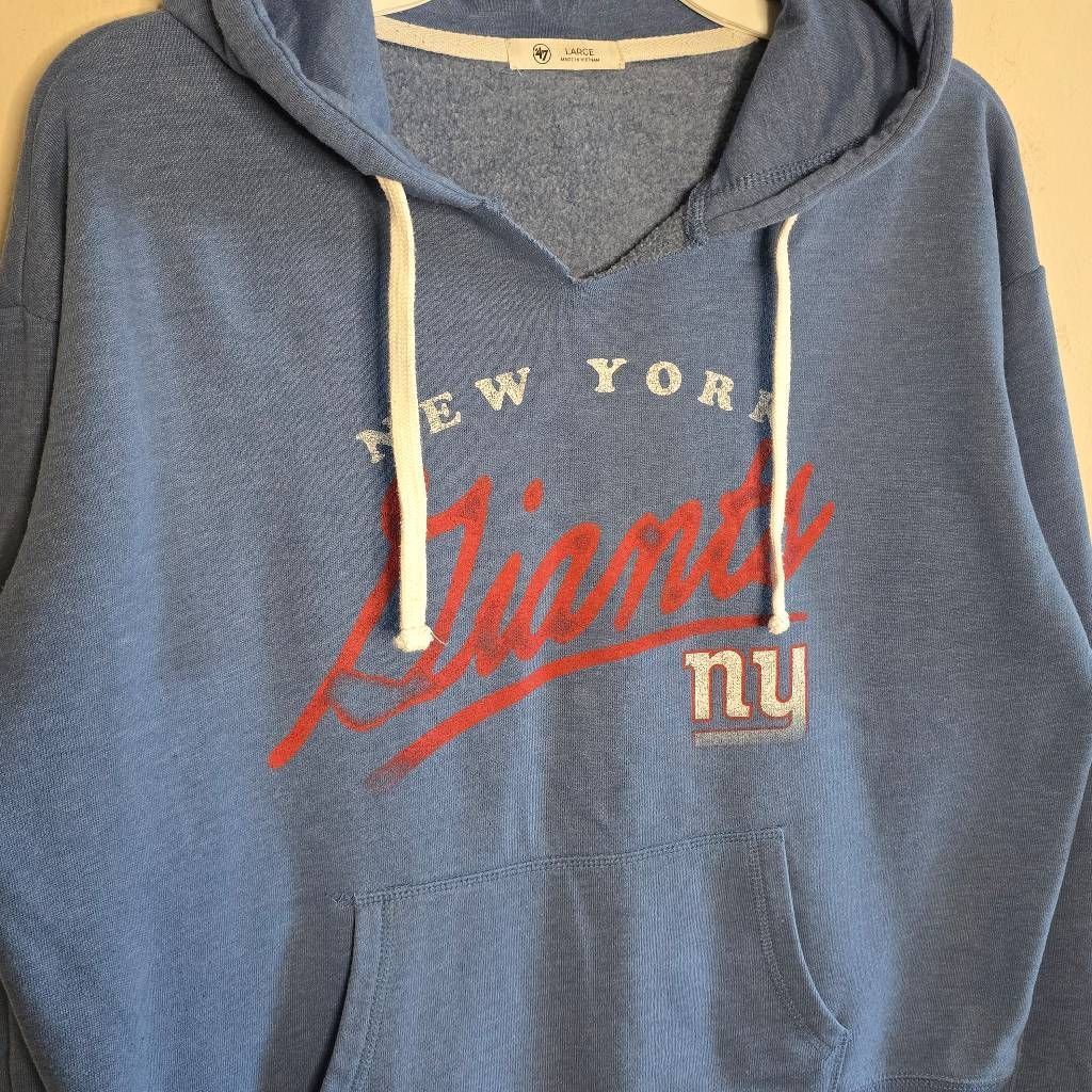 47 Brand Women’s Large '47 New York Giants Pullover Hoodie Royal Blue NFL Sweatshirt EUC Size M / US 6-8 / IT 42-44 - 9 Thumbnail