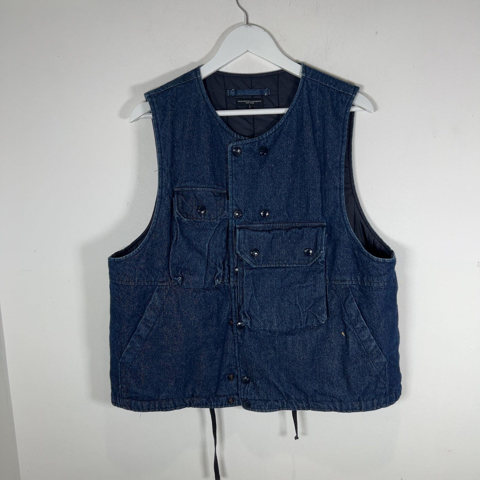 Engineered Garments Cover Vest in Nylon Micro Ripstop Primaloft