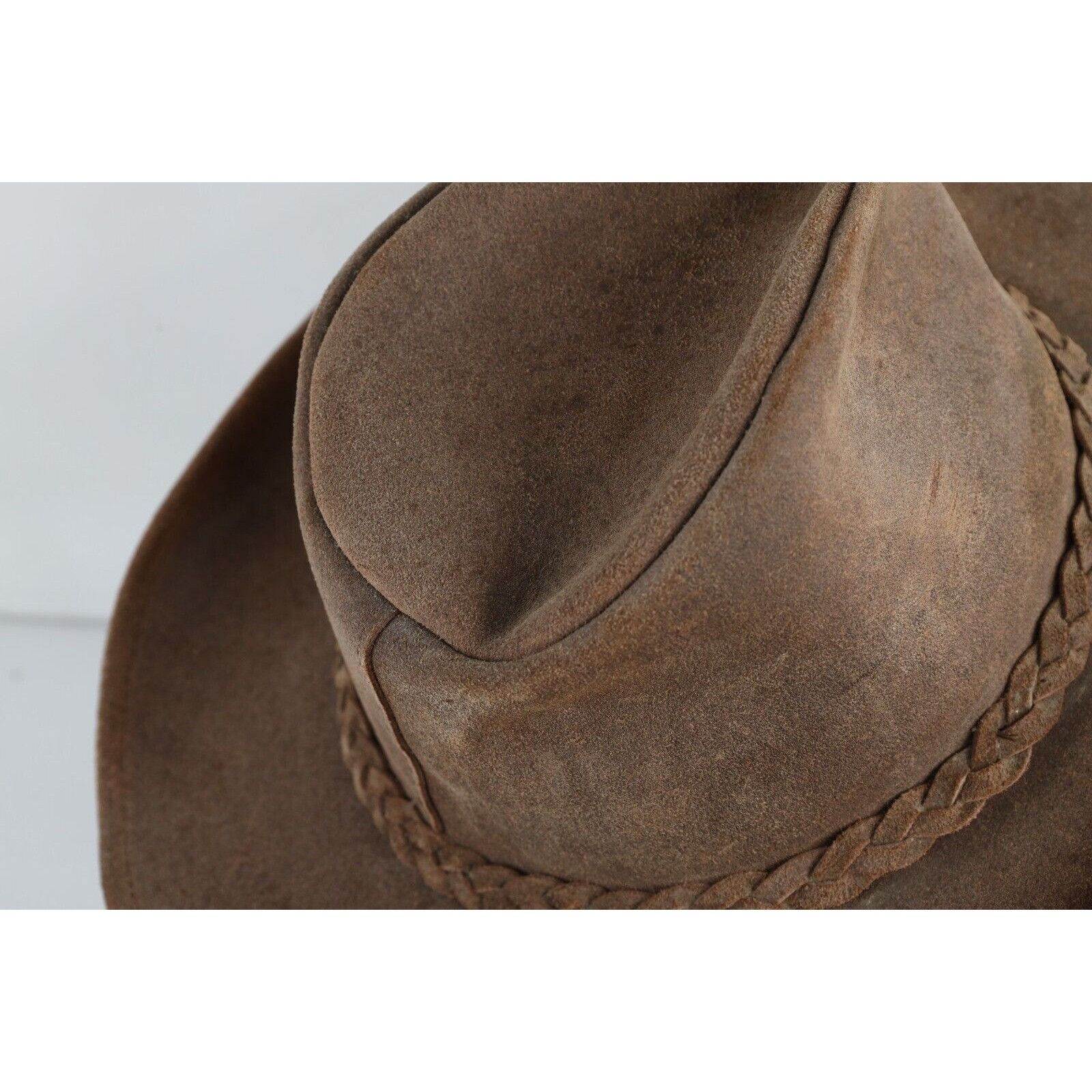 Minnetonka × Vintage Vintage 90s Minnetonka Leather Outback Bush Safari Hat Size ONE SIZE - 6 Thumbnail