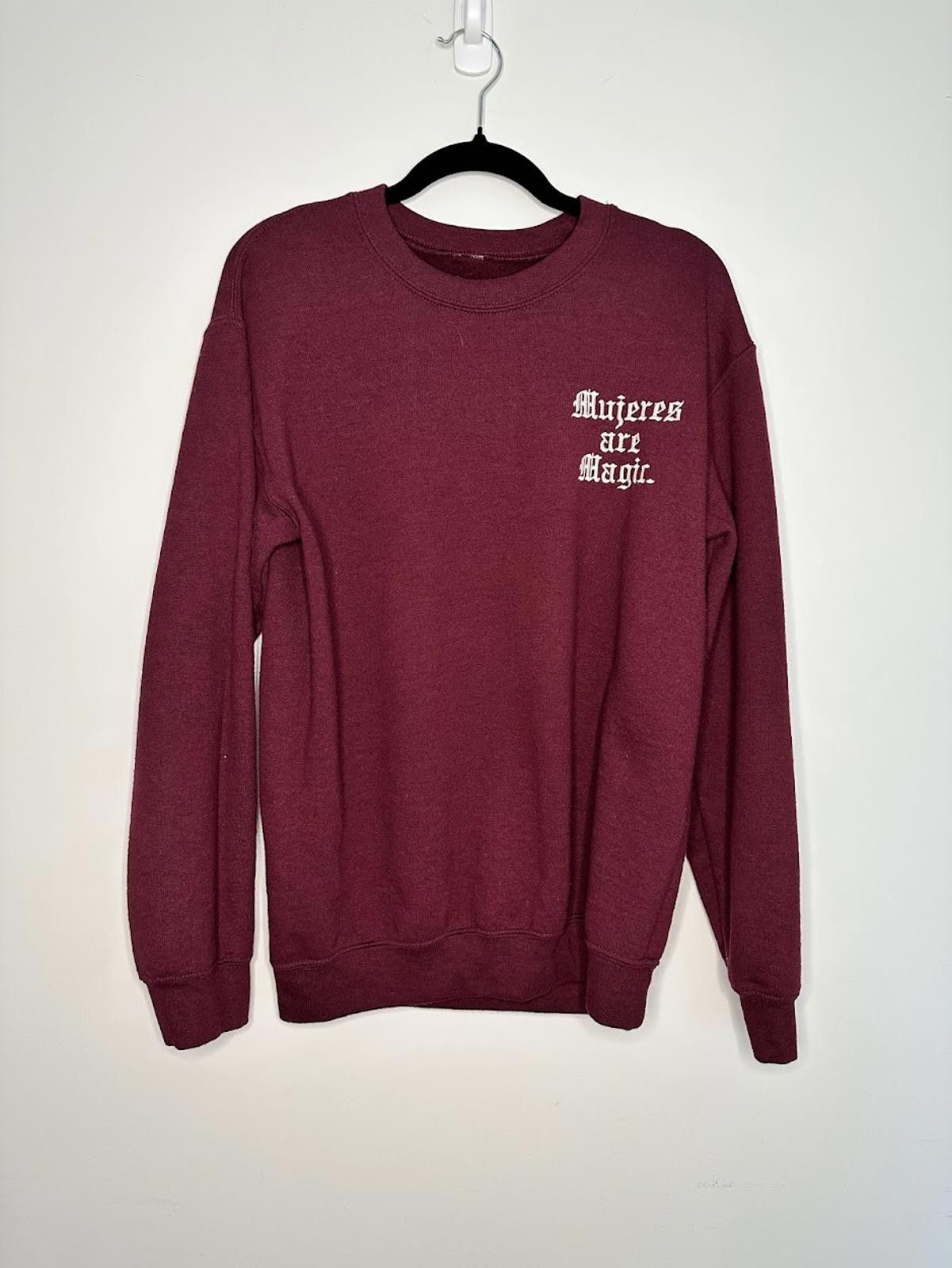 Other "Mujeres are Magic" Burgundy Crewneck Sweatshirt - Sz. S Size S / US 4 / IT 40 - 1 Thumbnail
