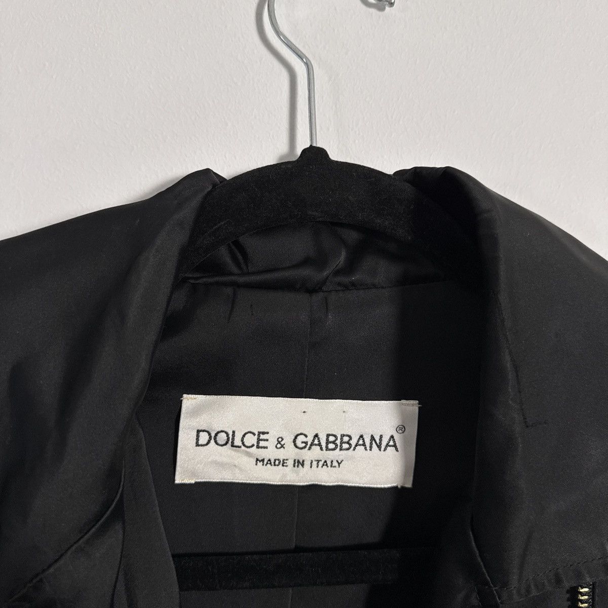 Dolce & Gabbana Dolce & Gabbana 1990s Cropped Biker Jacket Black Blazer Size L / US 10 / IT 46 - 6 Thumbnail