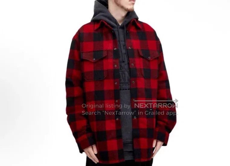 Vetements VETEMENTS Red and Black Plaid Wool Oversized Shirt Jacket Size US XS / EU 42 / 0 - 9 Thumbnail