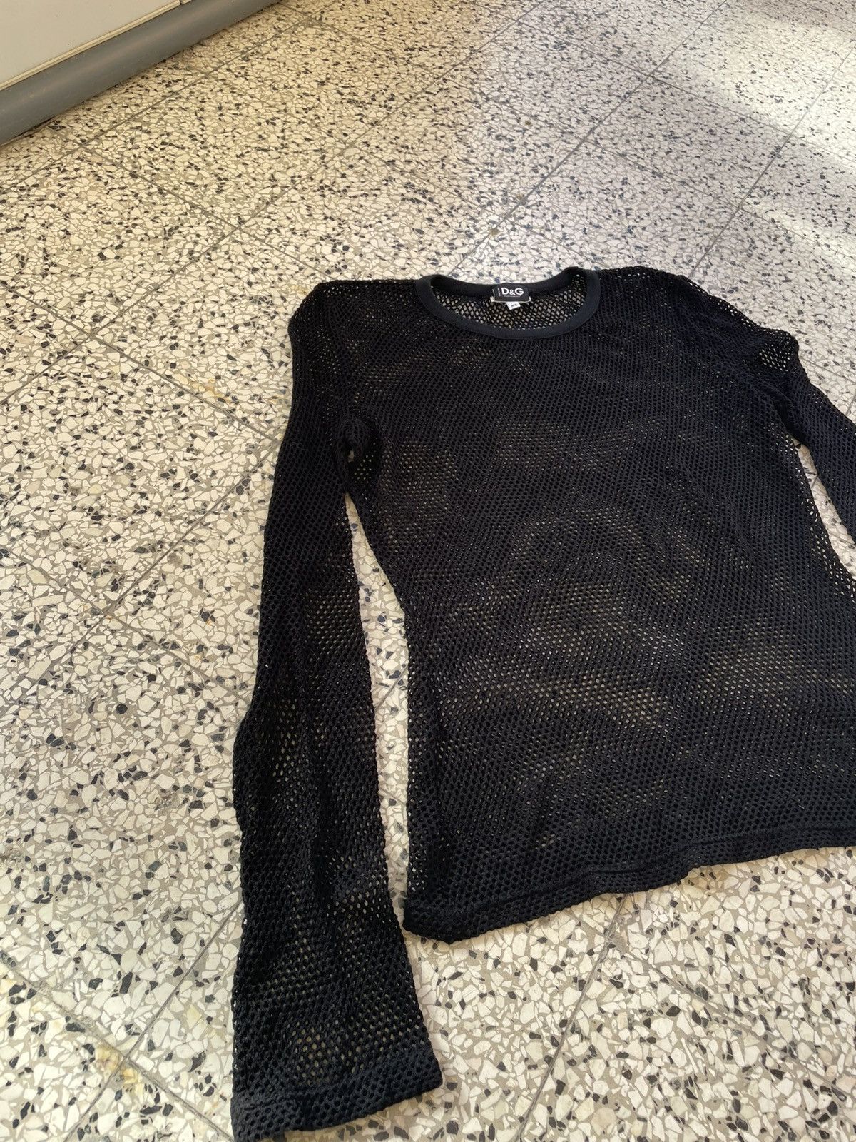 Dolce & Gabbana Dolce Gabbana Vintage Mesh LongSleeve Top Black, Size M Size M / US 6-8 / IT 42-44 - 4 Thumbnail