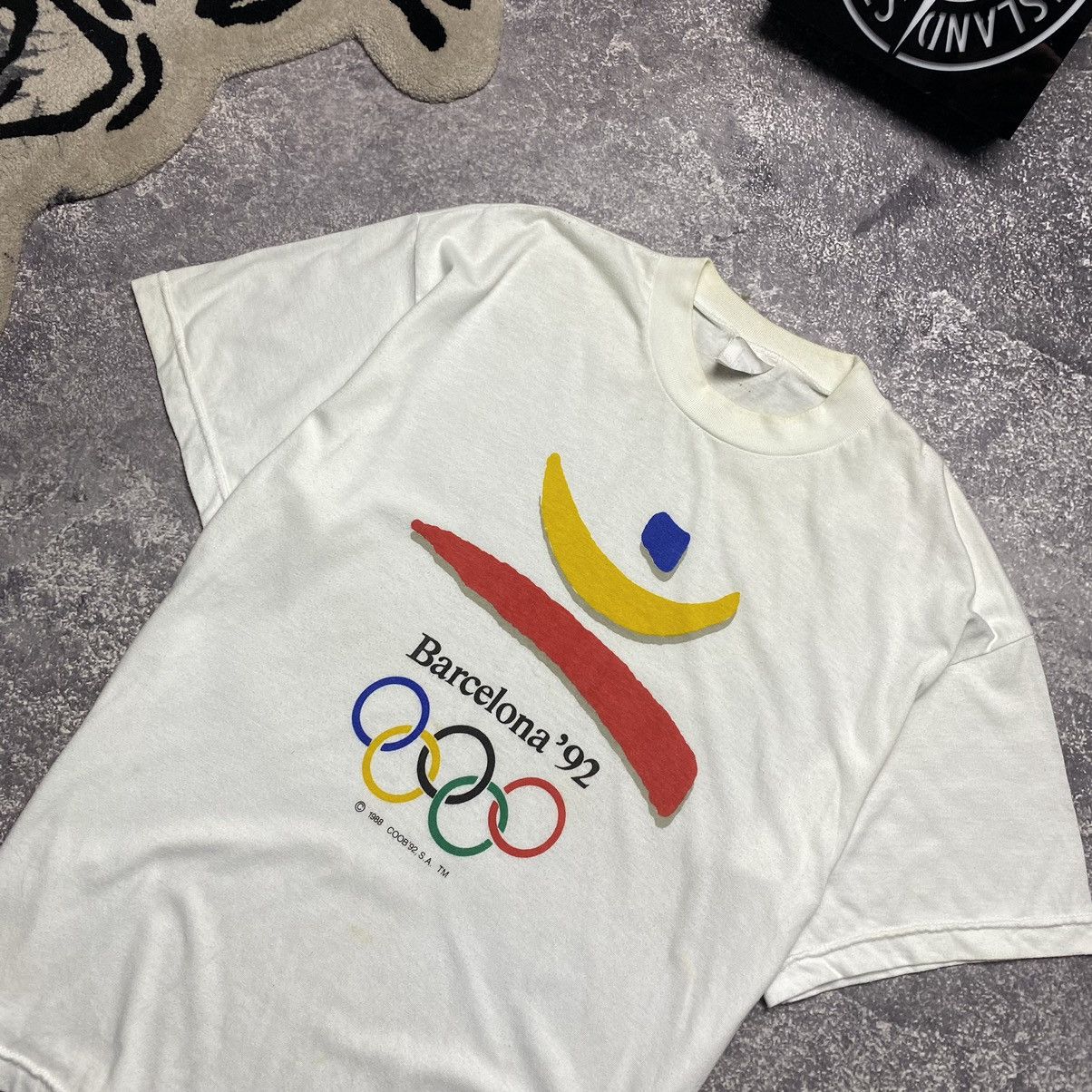 USA Olympics × Vintage Vintage 1992 Barcelona Olympic Games Big logo rare tee Size US XL / EU 56 / 4 - 2 Thumbnail
