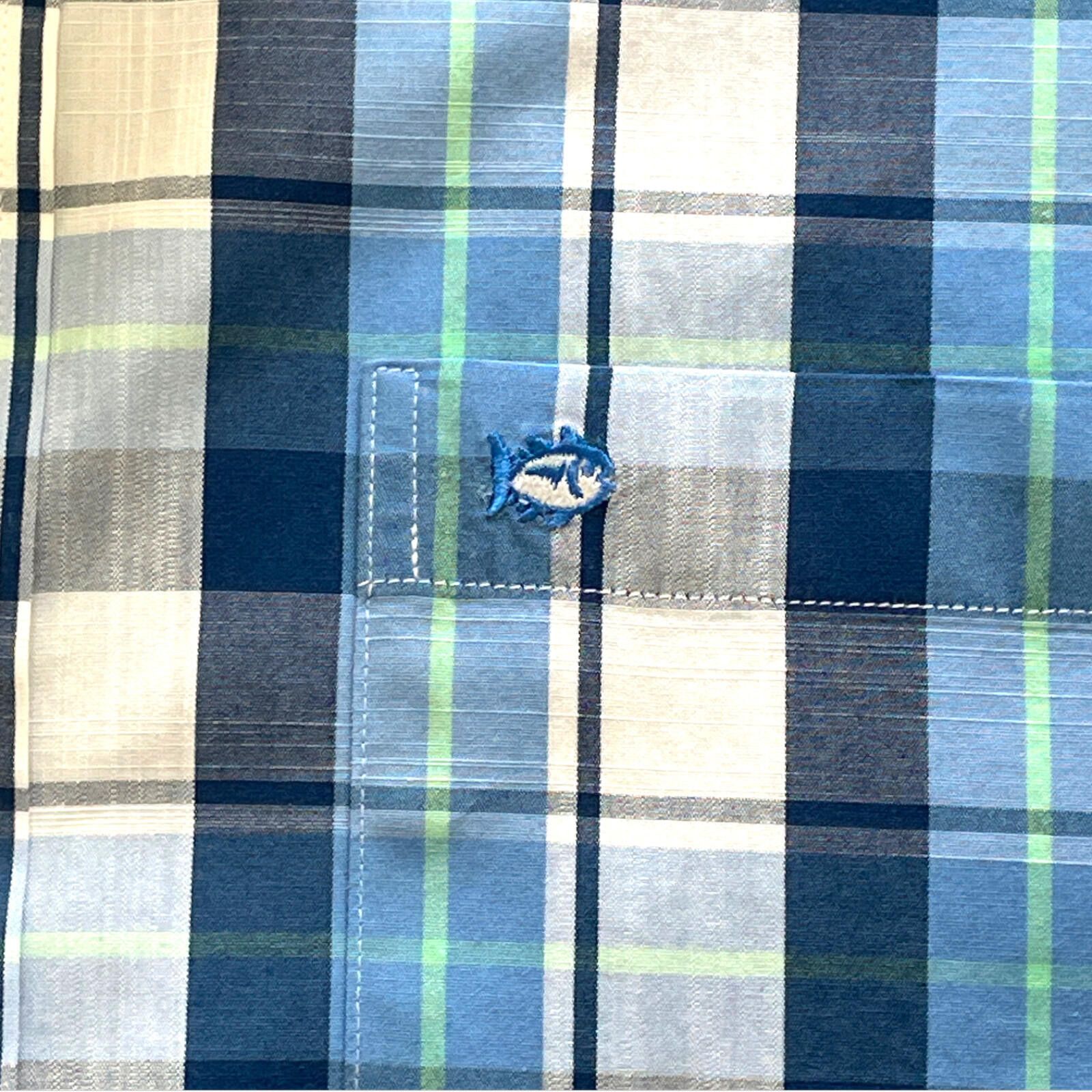 Southern Tide Southern Tide LS Shirt Mens MEDIUM Blue Plaid Classic Fit Size US M / EU 48-50 / 2 - 3 Thumbnail