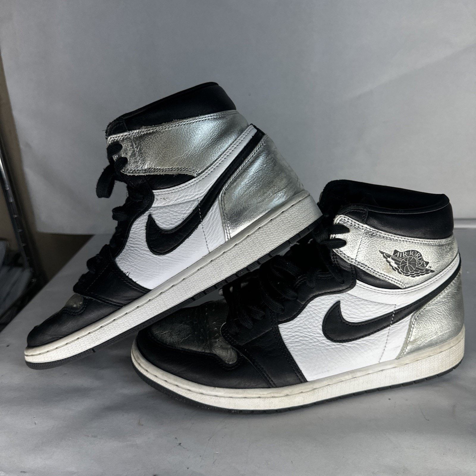 Nike Nike Air Jordan 1 High Metallic Silver men's Size 10 Size US 6 / IT 36 - 4 Thumbnail