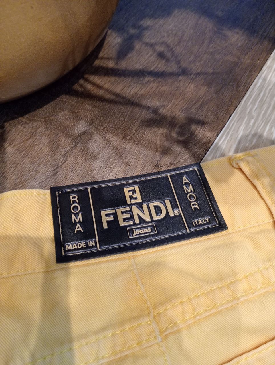 Fendi VINTAGE FENDI ROMA JEANS - YELLOW Size 27" / US 4 / IT 40 - 4 Thumbnail