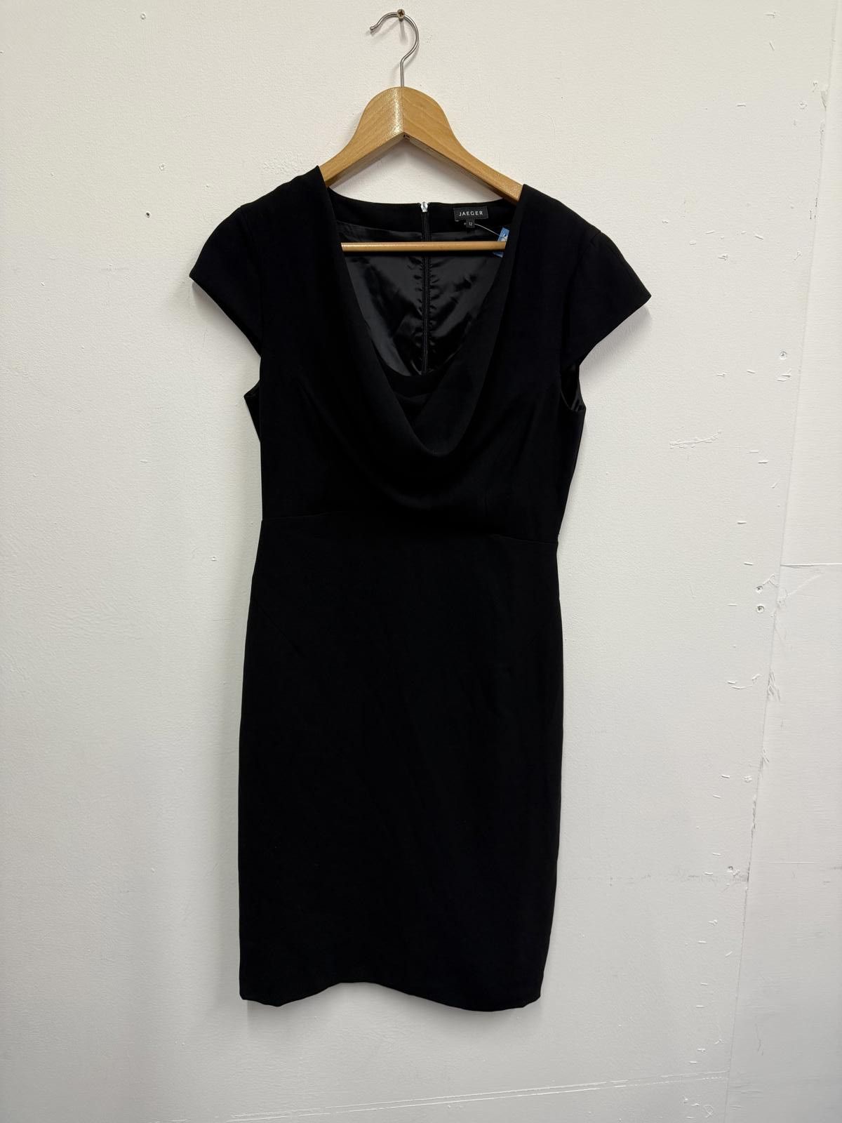 Jaeger Jaeger Black Cap Sleeve Cowl Neck Dress Size M / US 6-8 / IT 42-44 - 1 Thumbnail